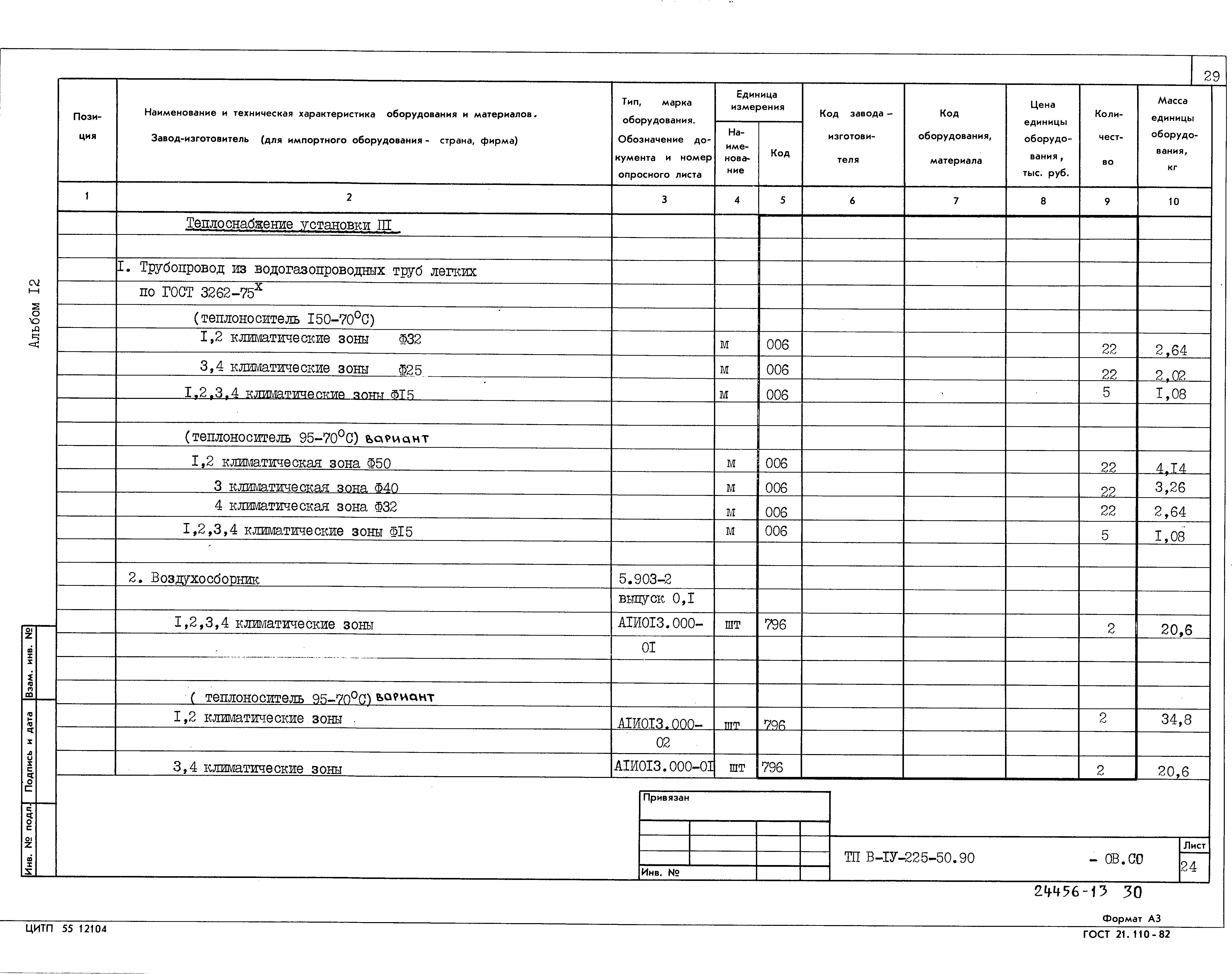 Типовой проект В-IV-225-50.90