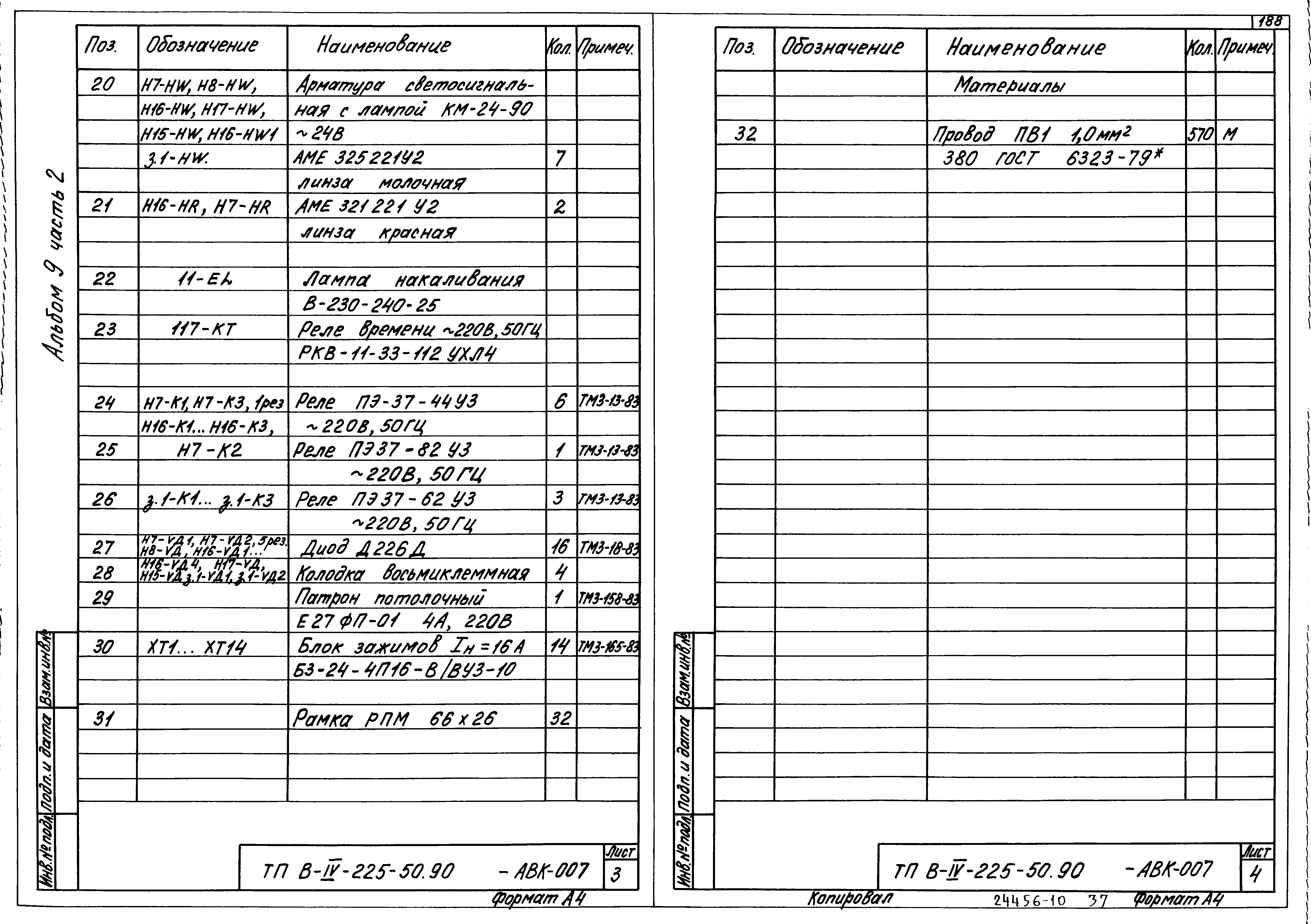 Типовой проект В-IV-225-50.90