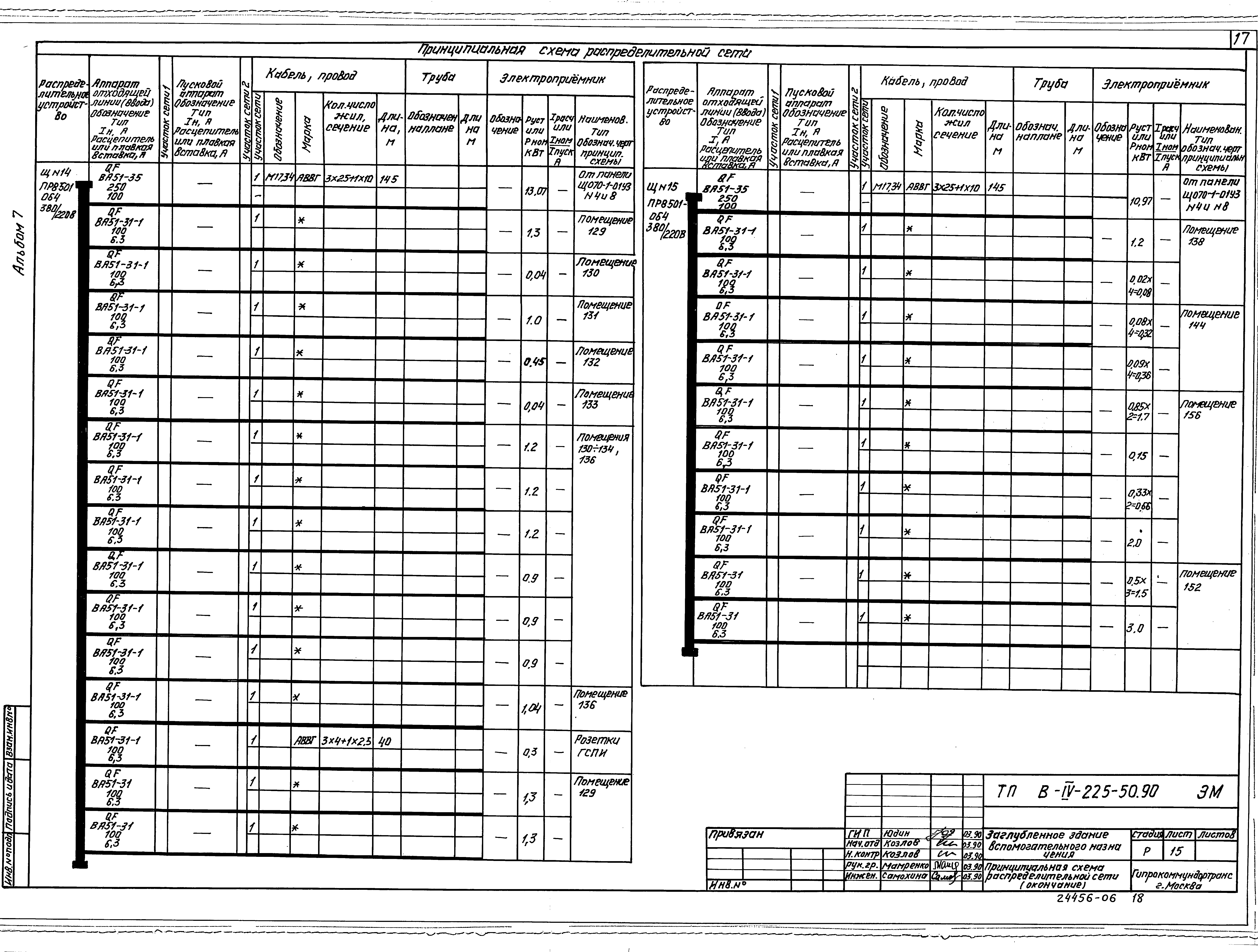 Типовой проект В-IV-225-50.90
