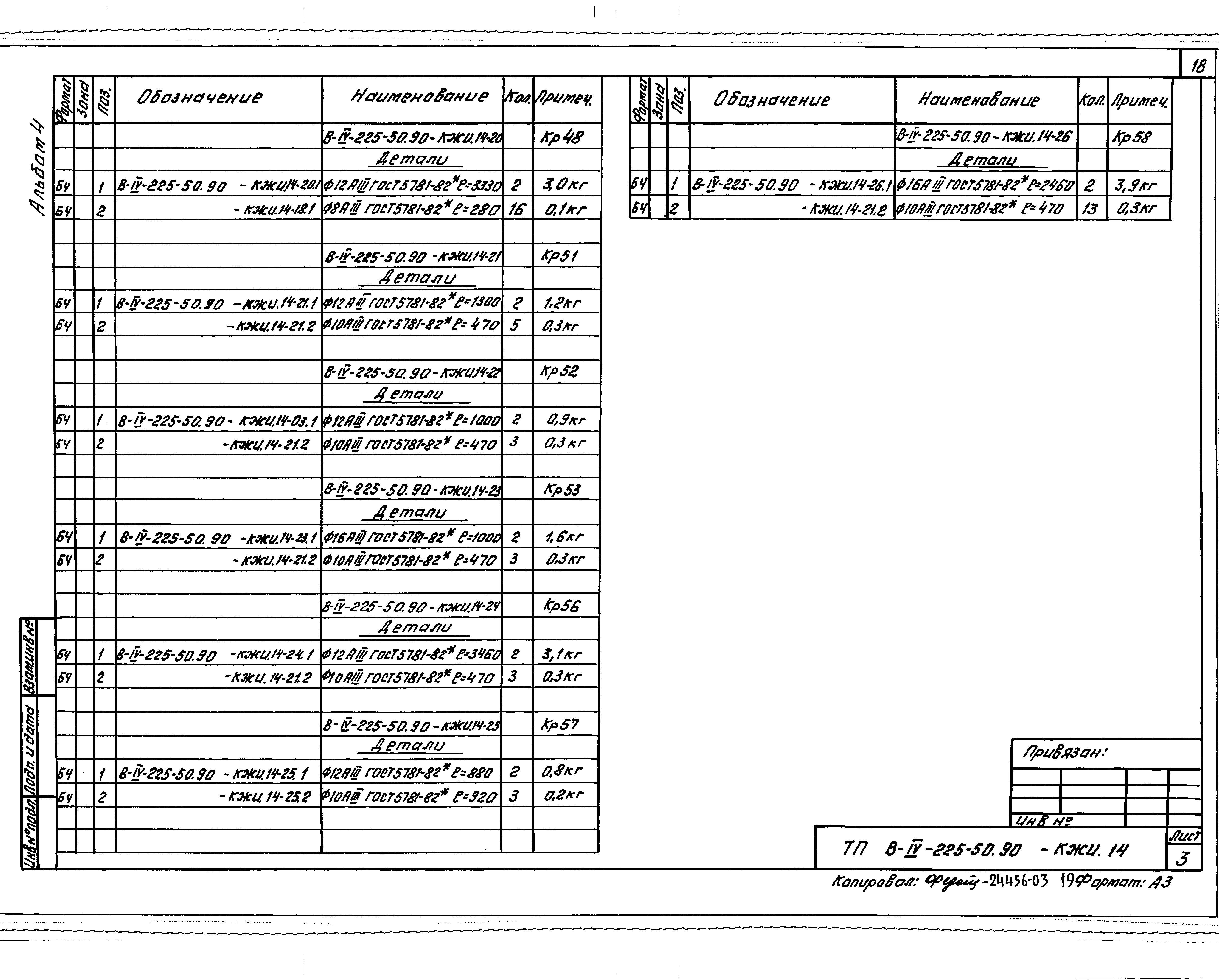 Типовой проект В-IV-225-50.90