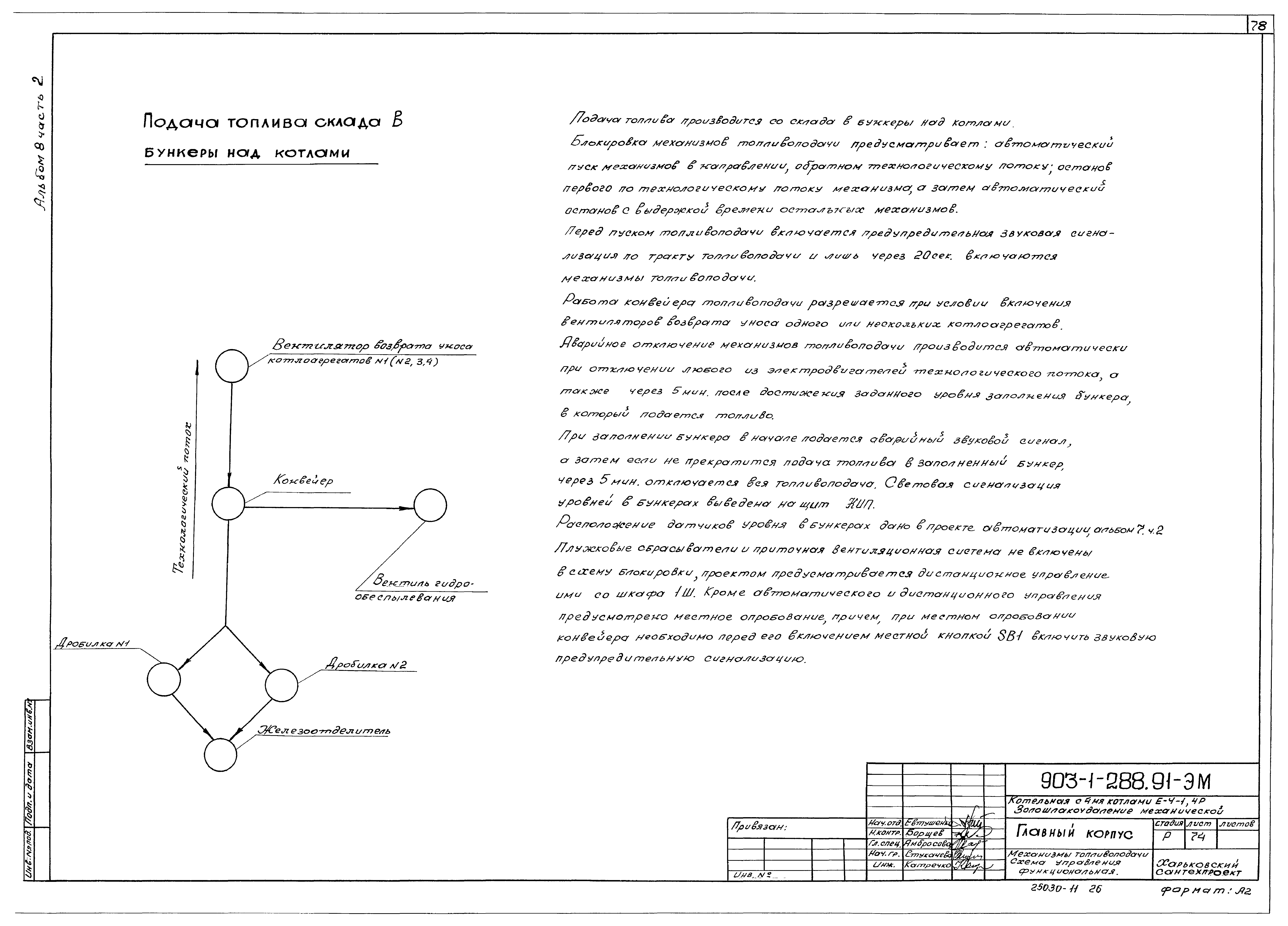 Скачать Типовой проект 903-1-288.91 Альбом 8. Часть 2. Электрооборудование  силовое