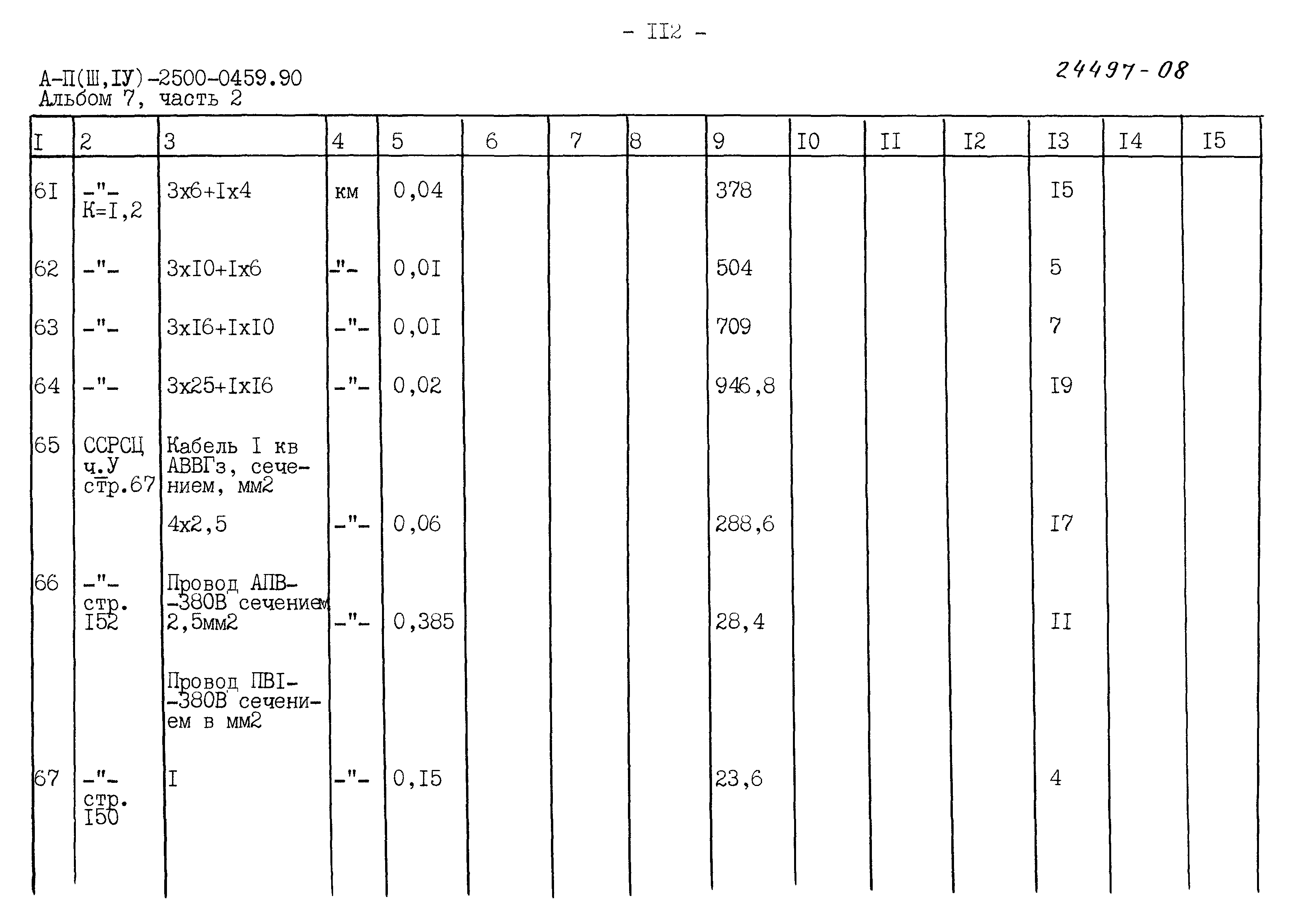 Типовые проектные решения А-II(III,IV)-2500-0459.90