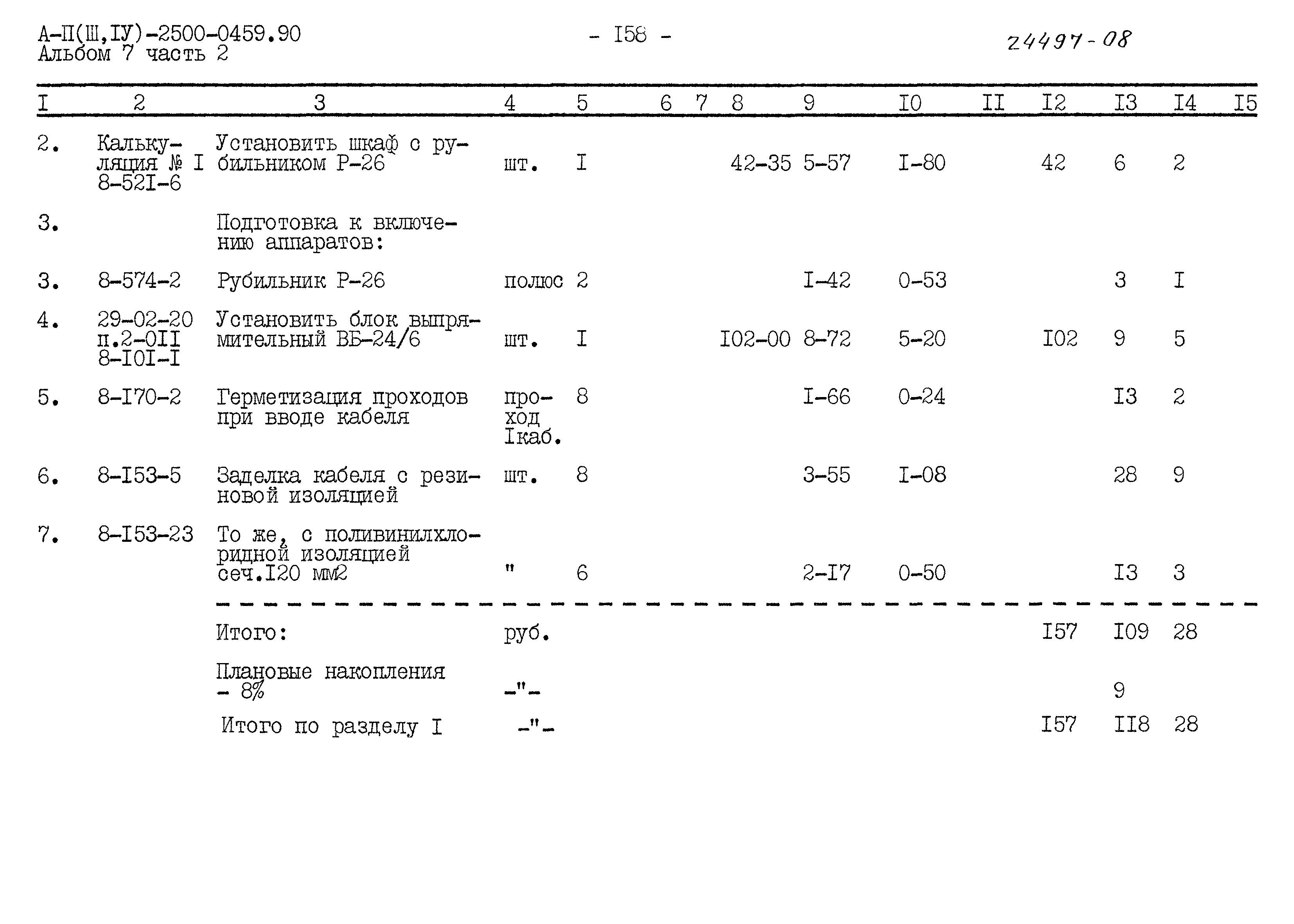Типовые проектные решения А-II(III,IV)-2500-0459.90