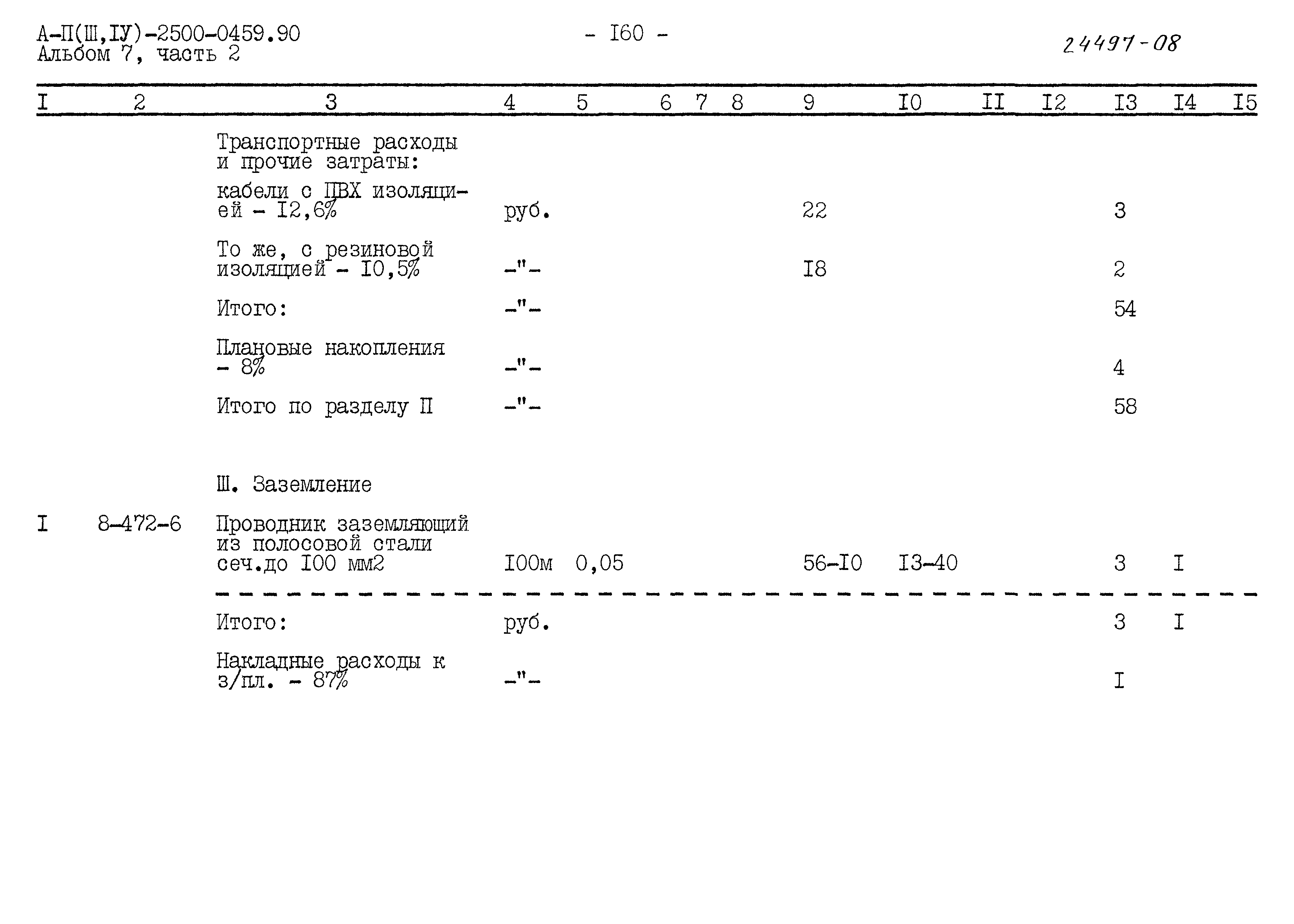 Типовые проектные решения А-II(III,IV)-2500-0459.90