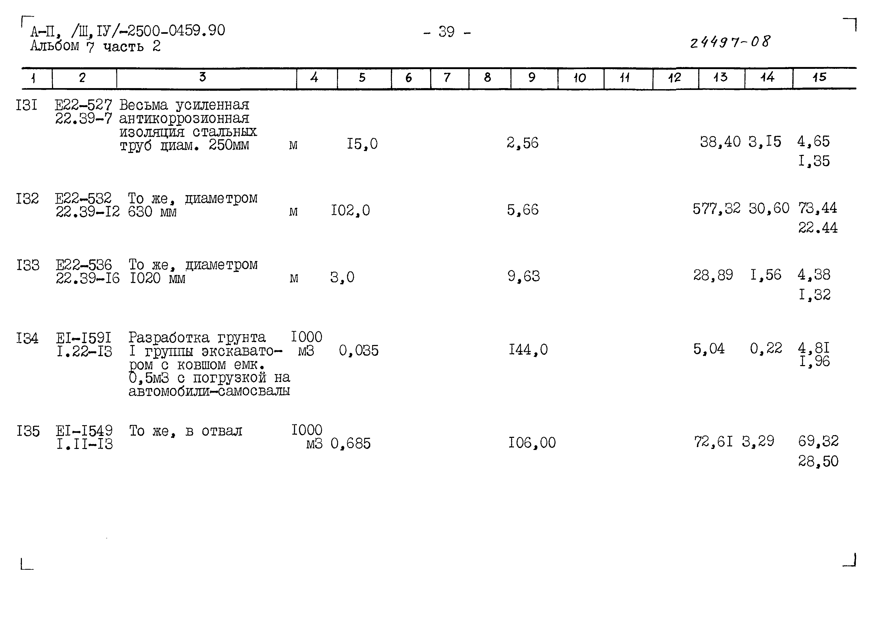 Типовые проектные решения А-II(III,IV)-2500-0459.90