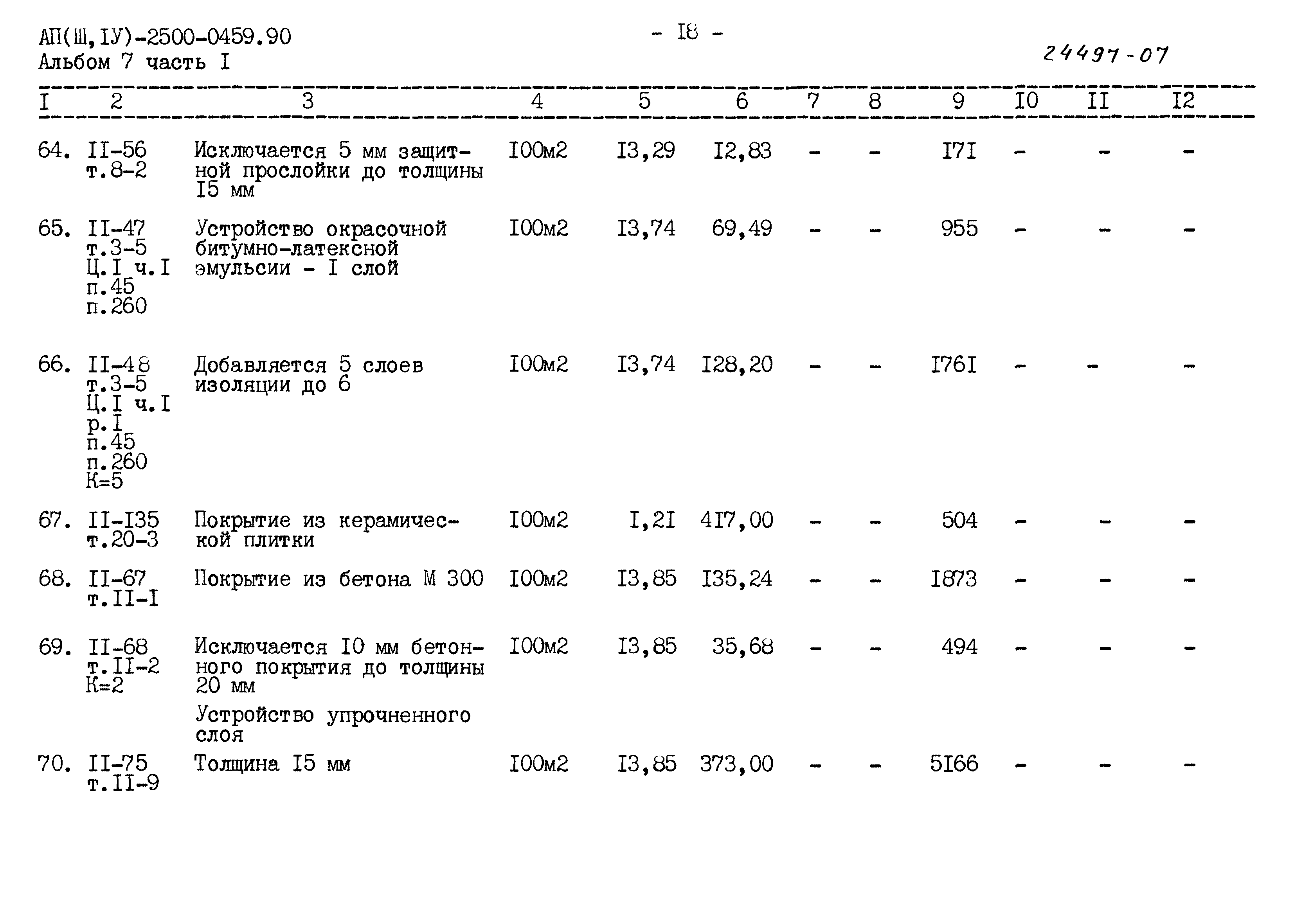 Типовые проектные решения А-II(III,IV)-2500-0459.90