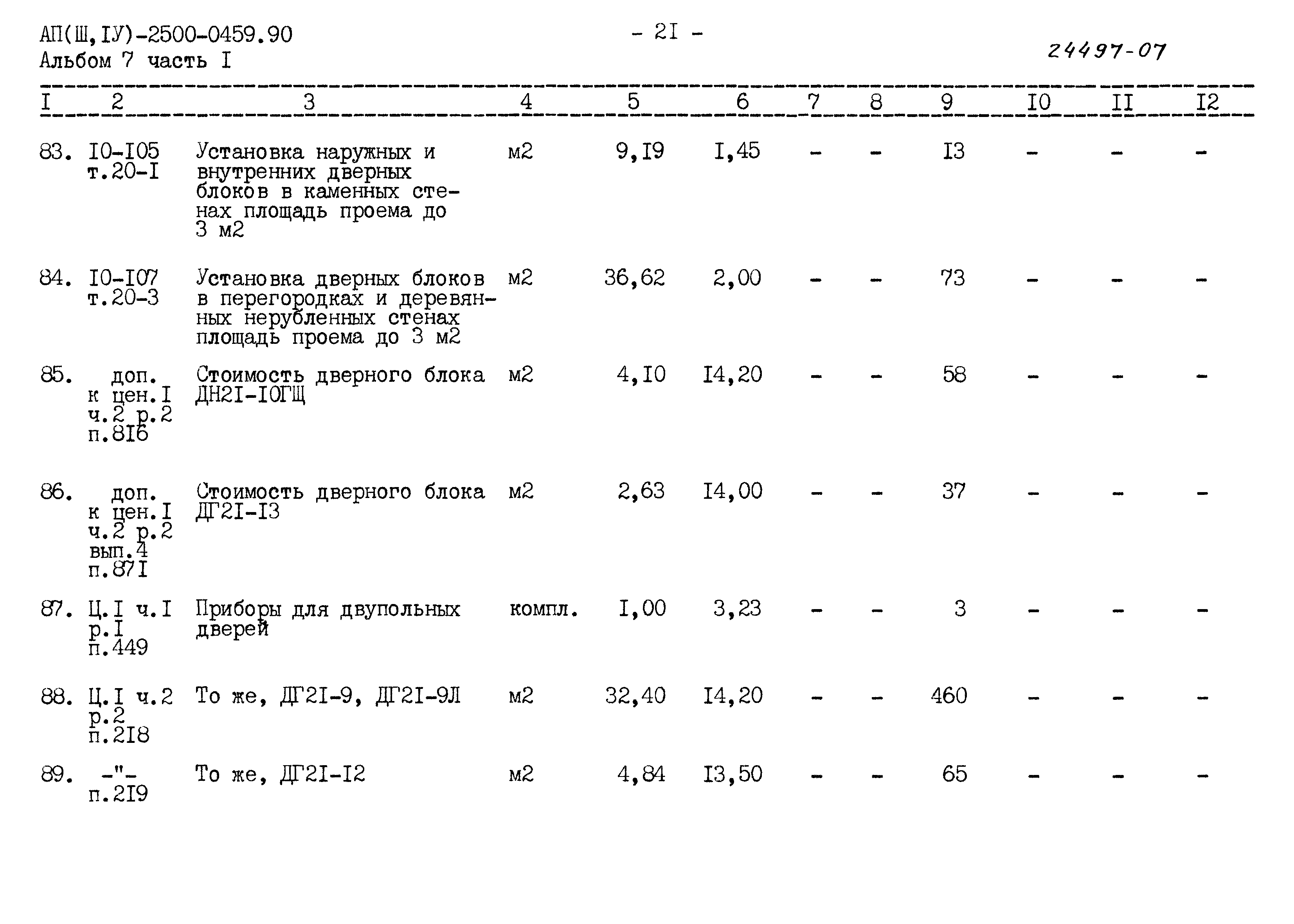 Типовые проектные решения А-II(III,IV)-2500-0459.90