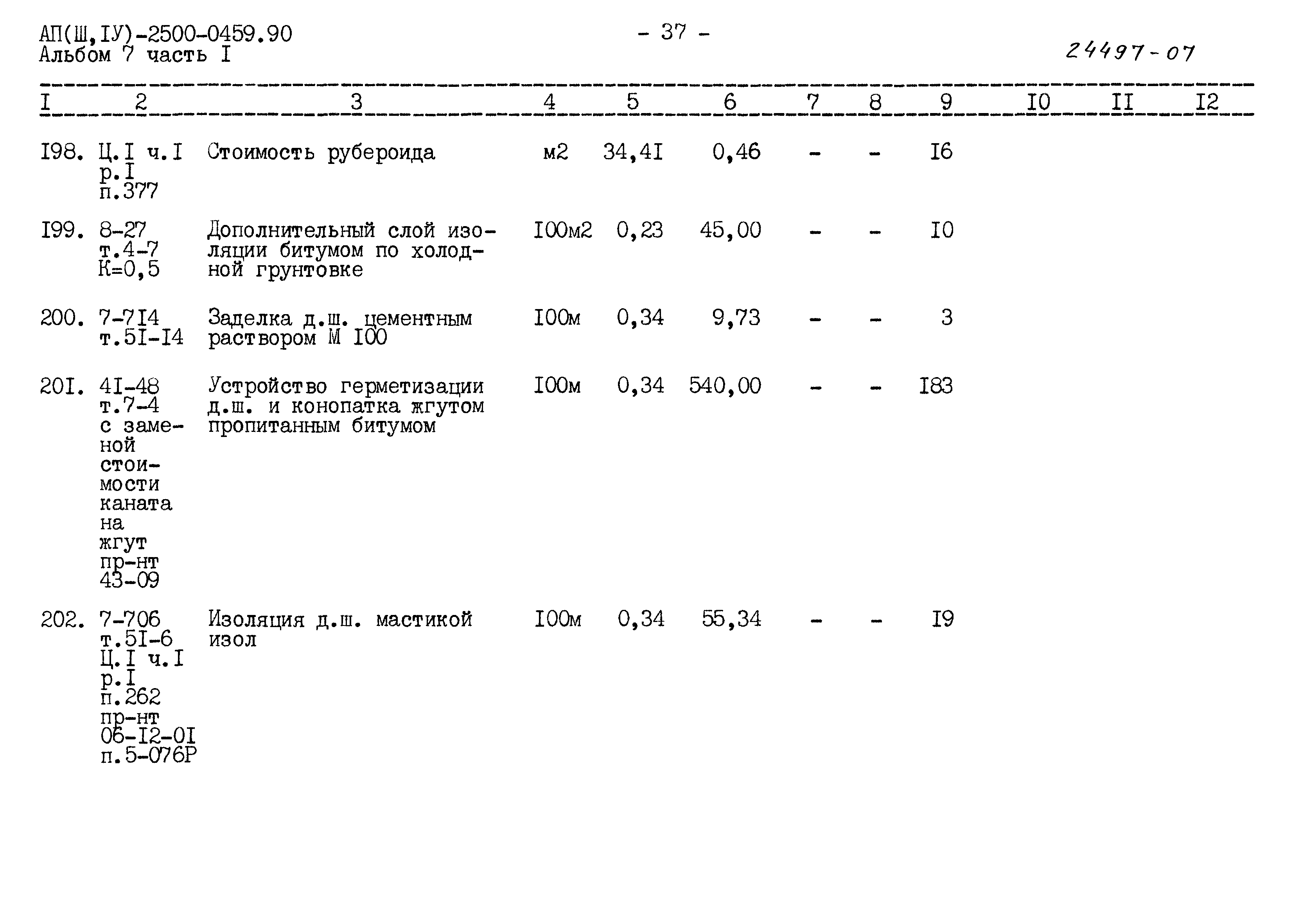 Типовые проектные решения А-II(III,IV)-2500-0459.90