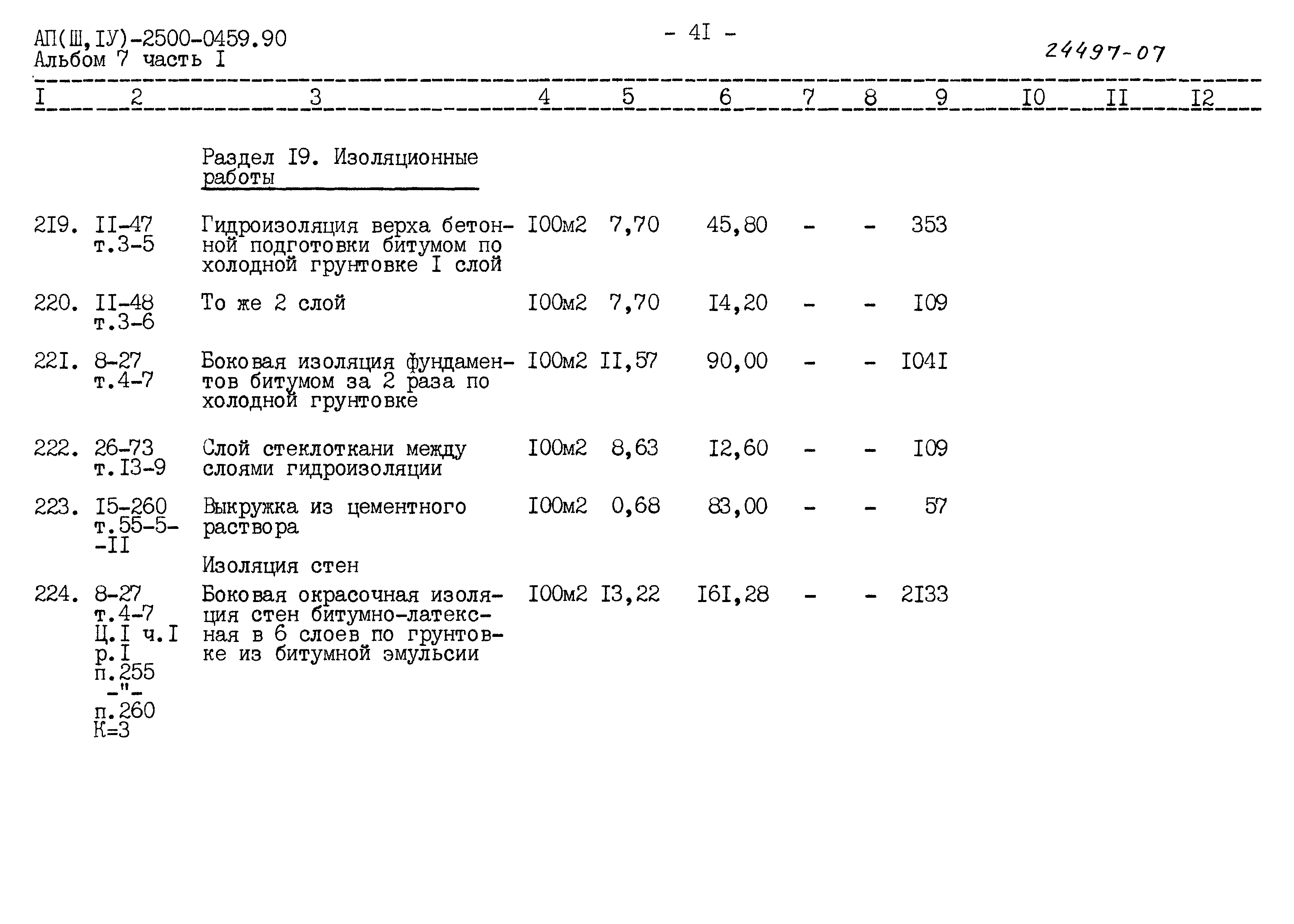 Типовые проектные решения А-II(III,IV)-2500-0459.90
