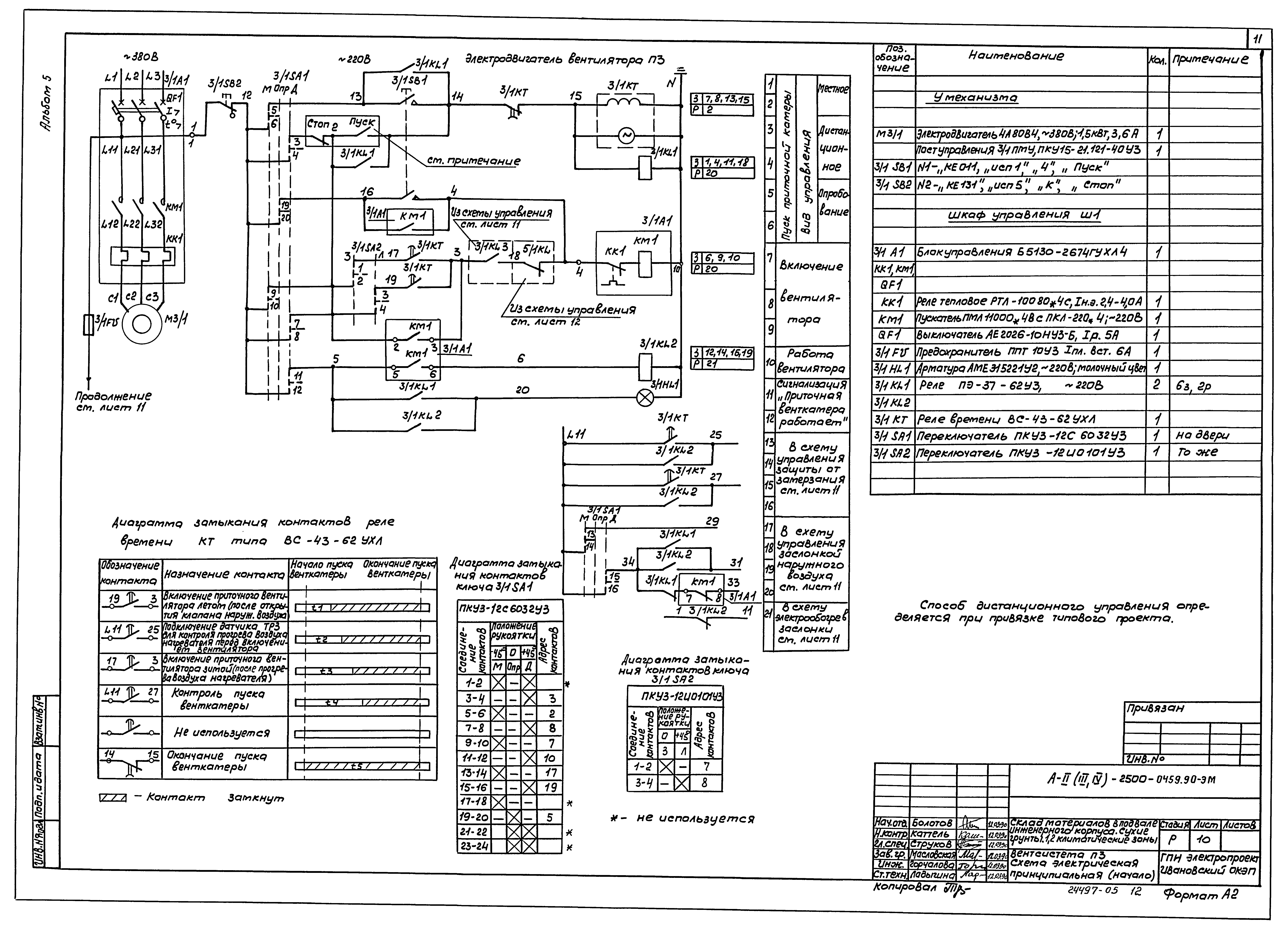 Типовые проектные решения А-II(III,IV)-2500-0459.90