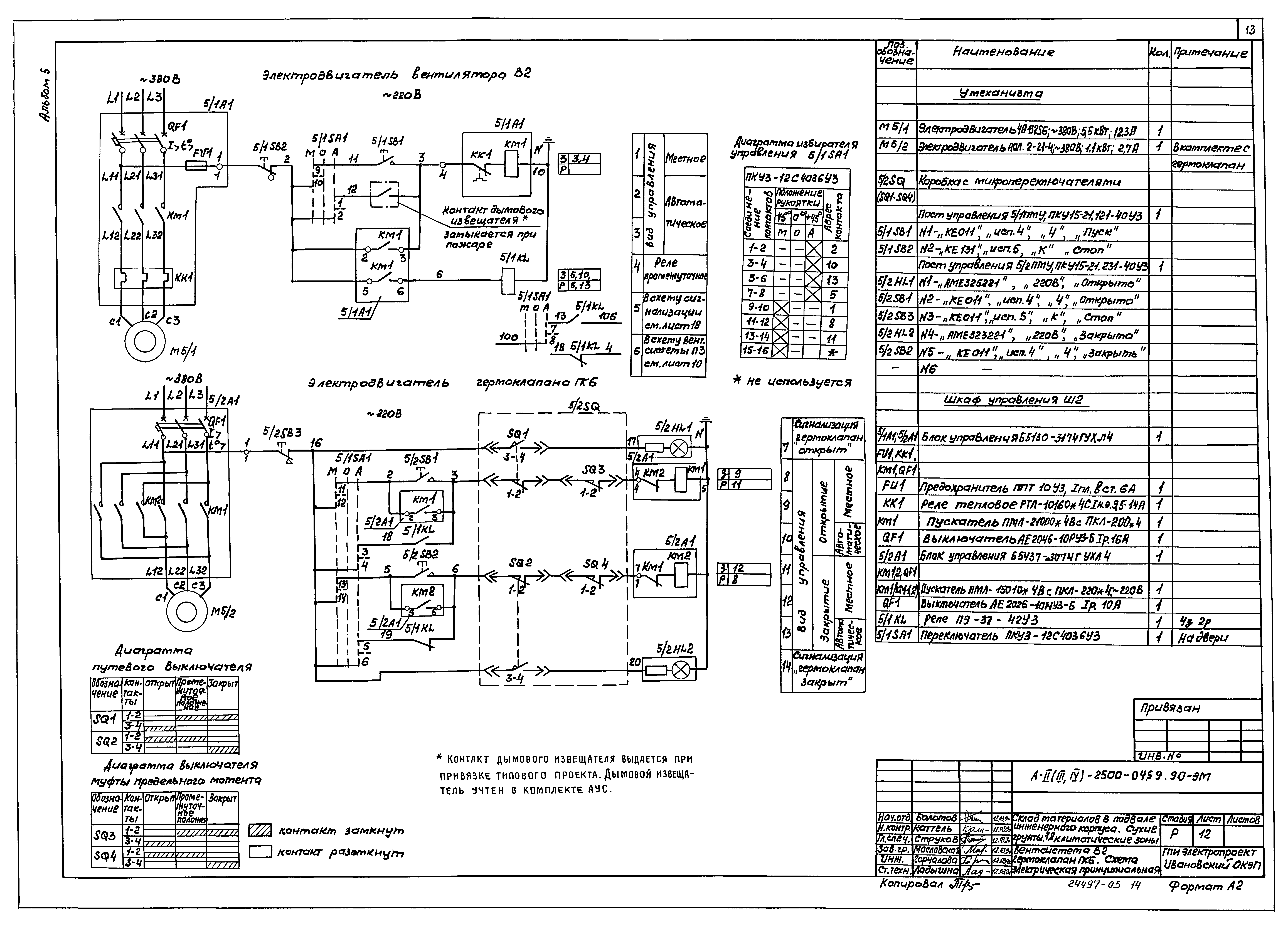 Типовые проектные решения А-II(III,IV)-2500-0459.90