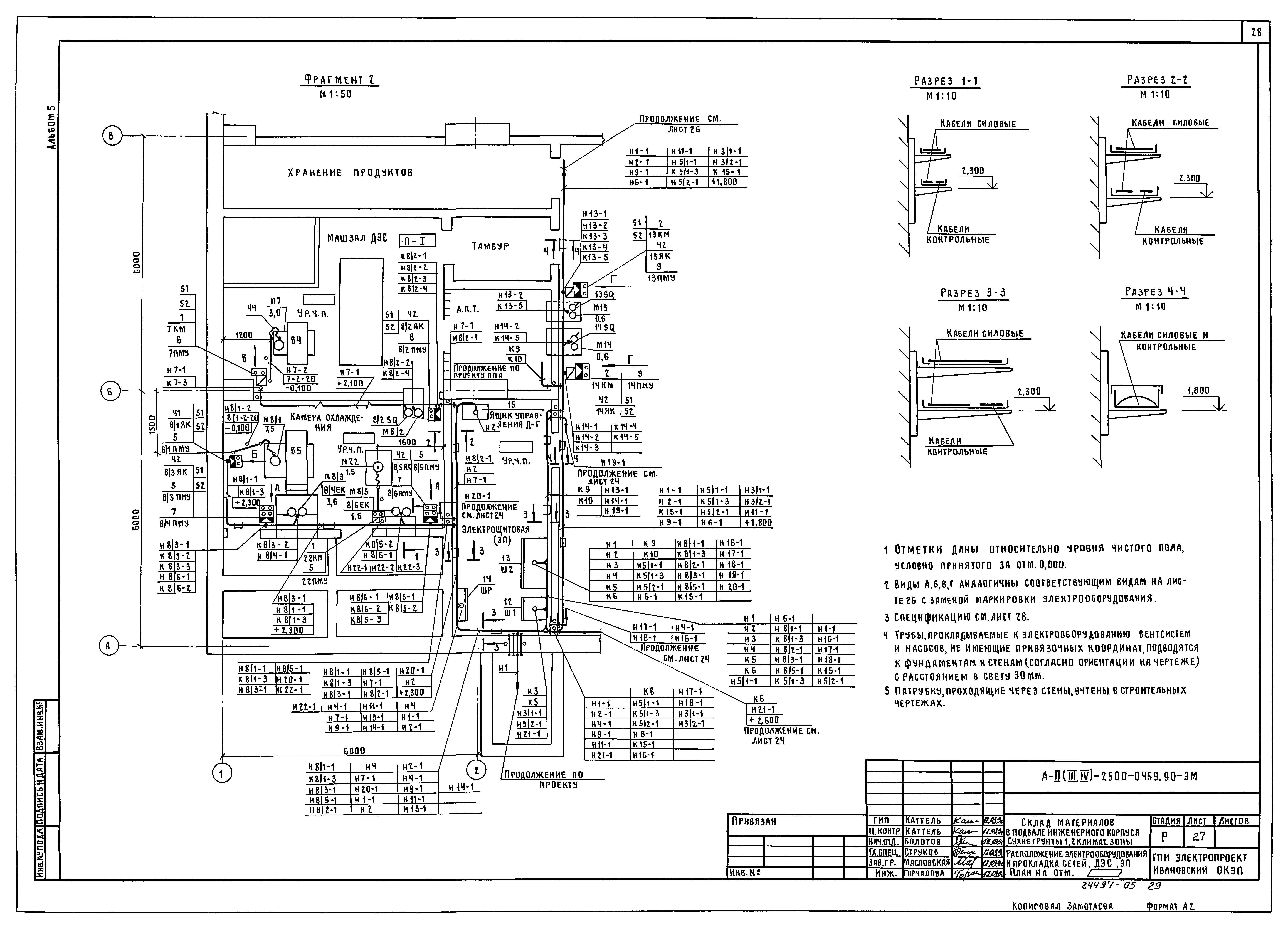 Типовые проектные решения А-II(III,IV)-2500-0459.90