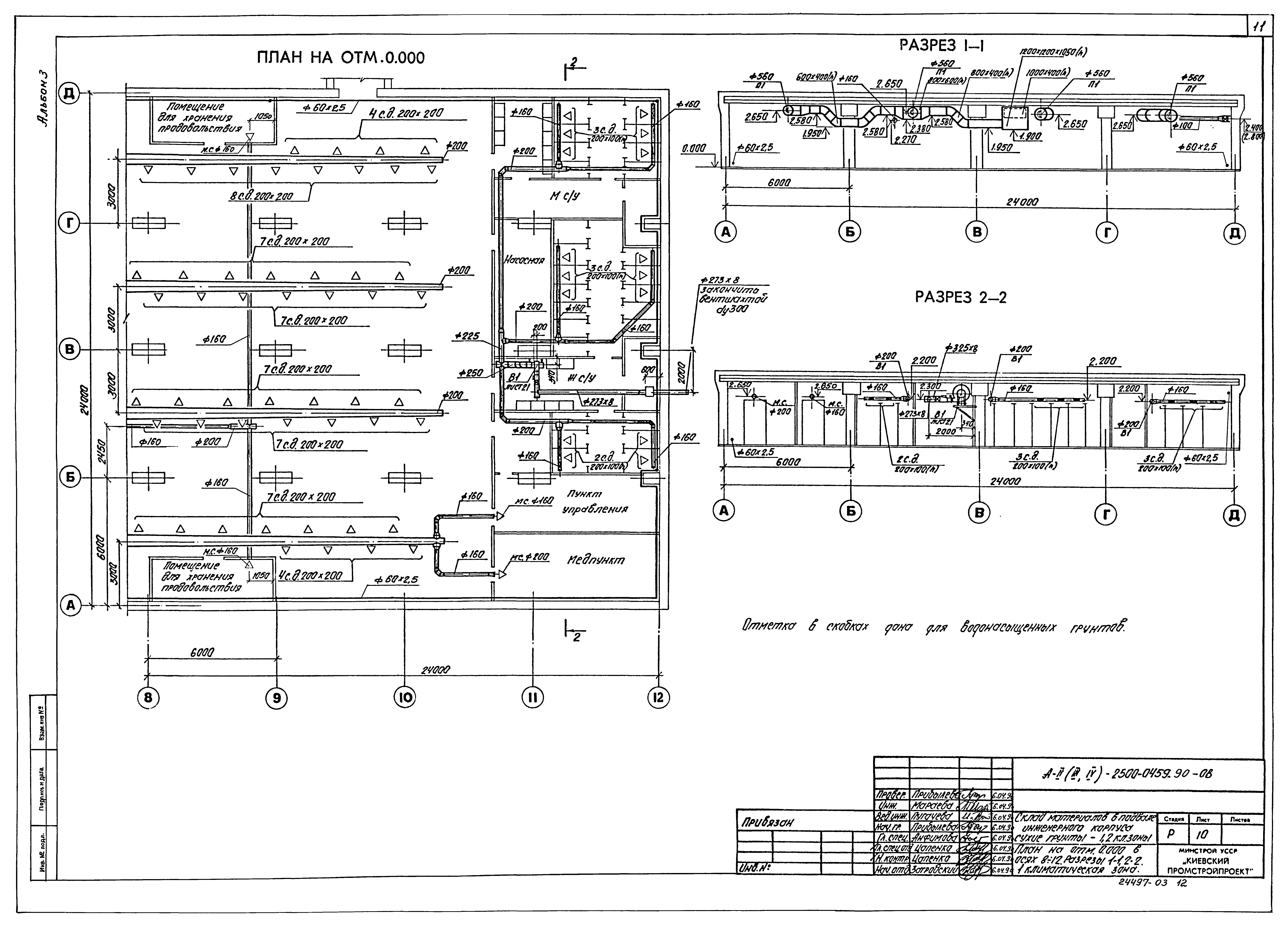 Типовые проектные решения А-II(III,IV)-2500-0459.90
