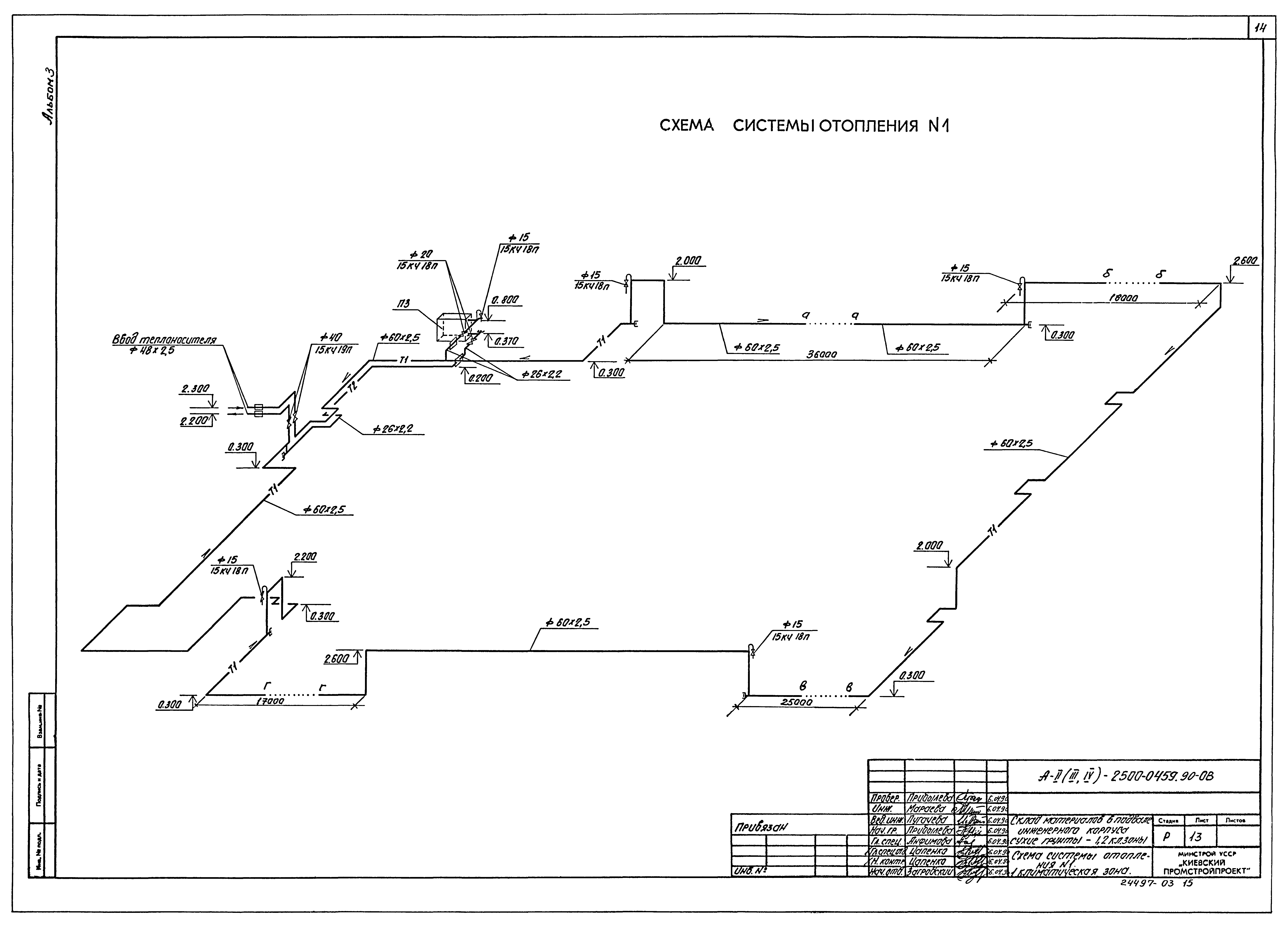 Типовые проектные решения А-II(III,IV)-2500-0459.90