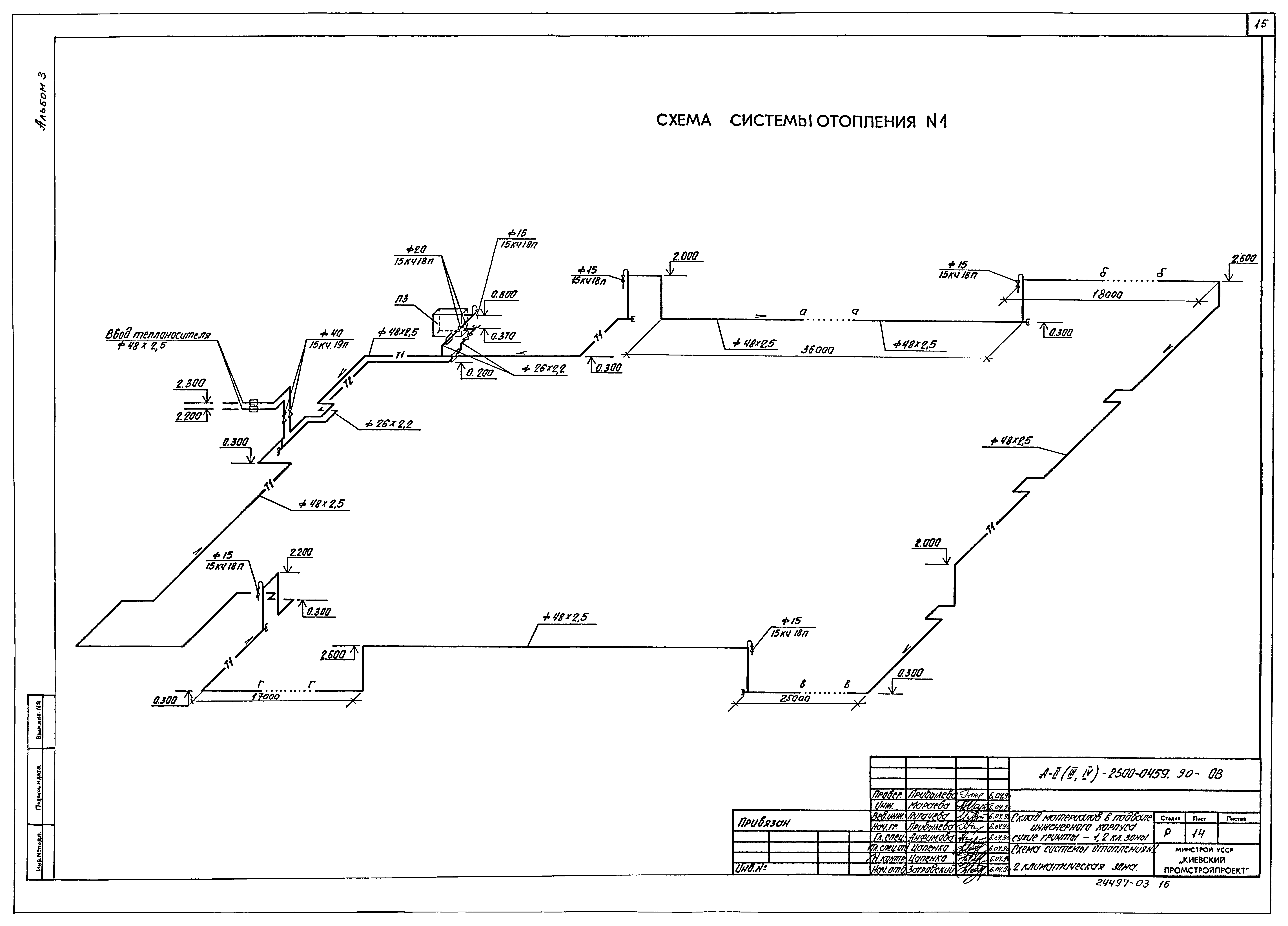 Типовые проектные решения А-II(III,IV)-2500-0459.90