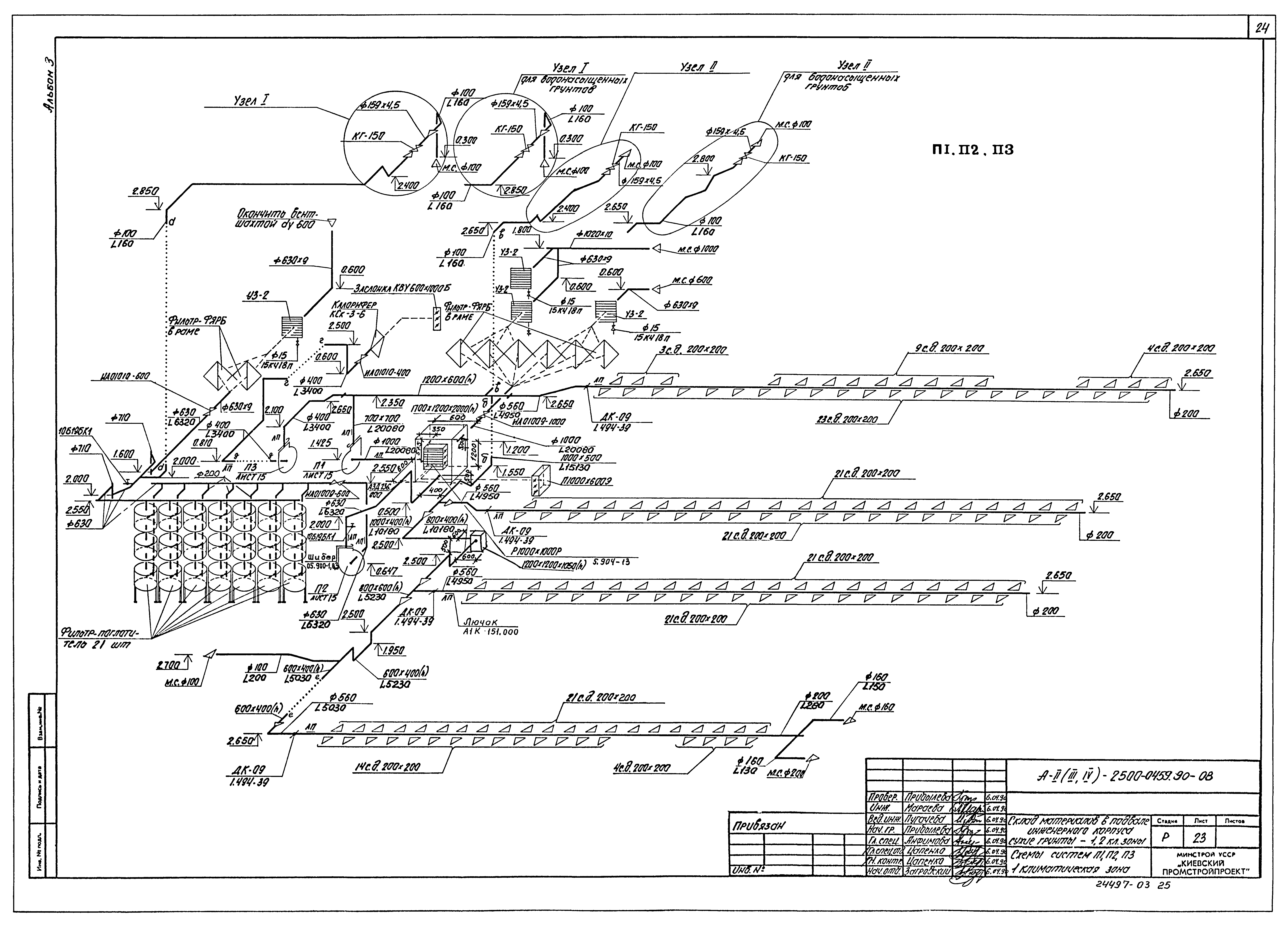 Типовые проектные решения А-II(III,IV)-2500-0459.90