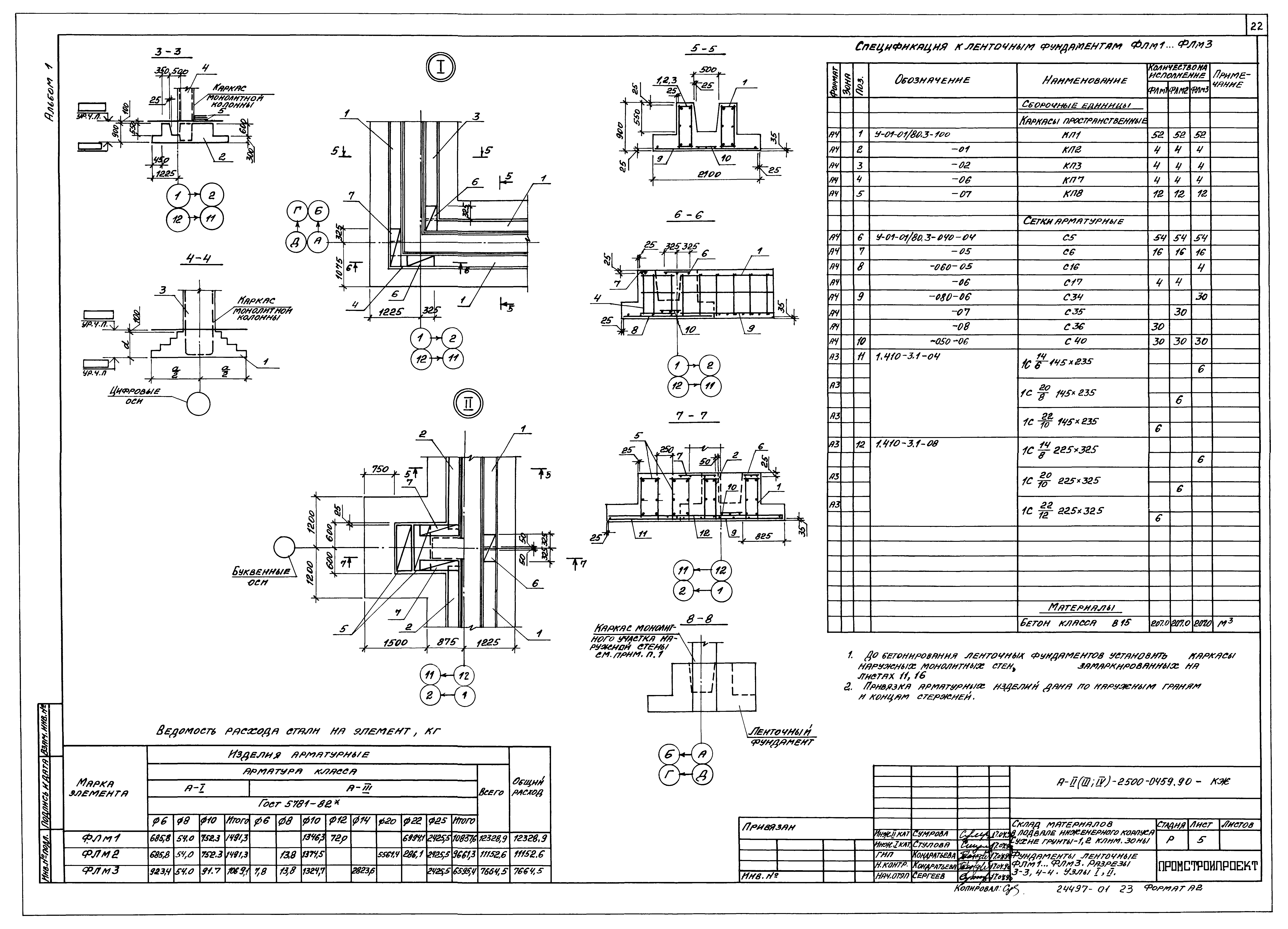 Типовые проектные решения А-II(III,IV)-2500-0459.90