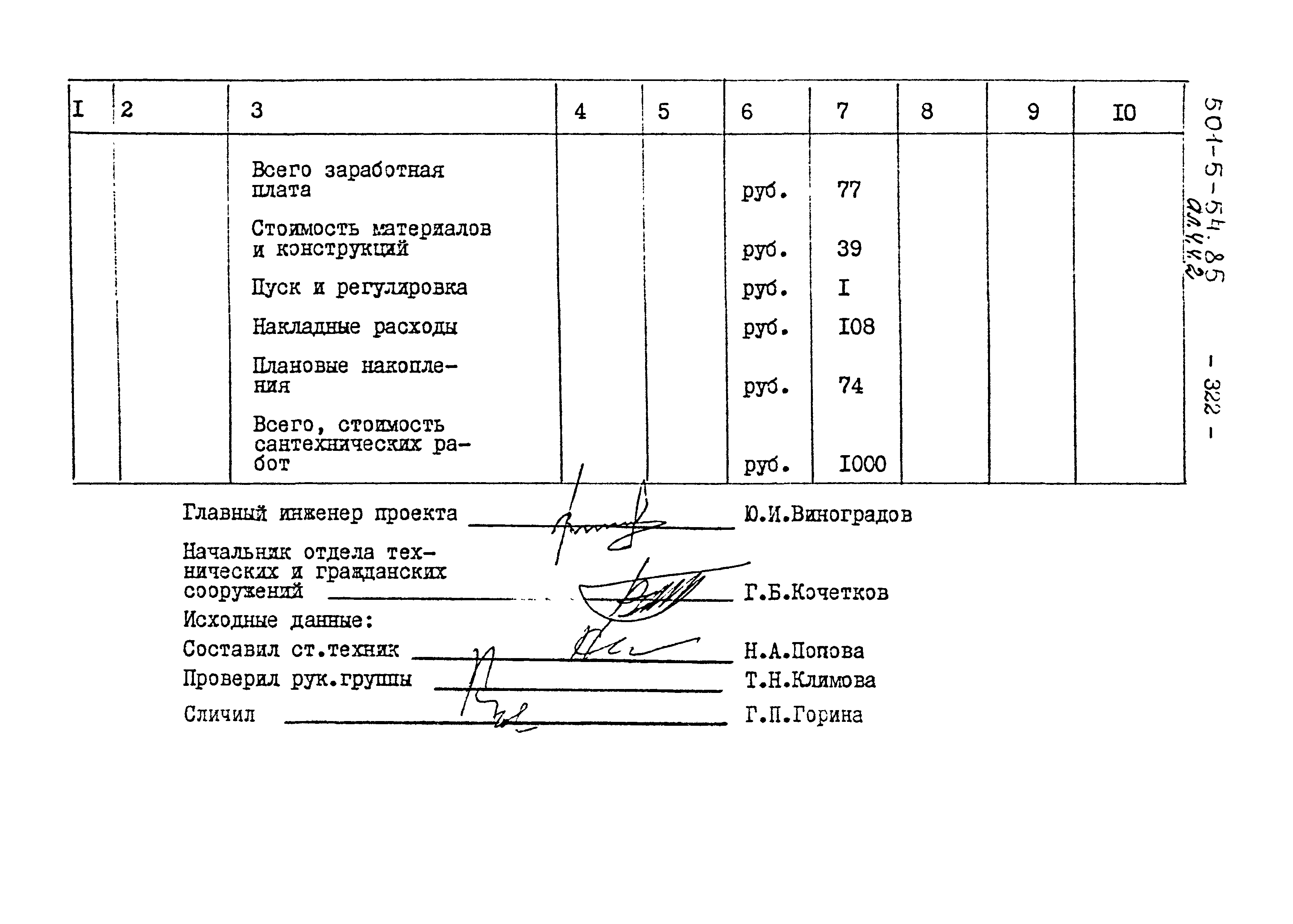 Типовой проект 501-5-54.85
