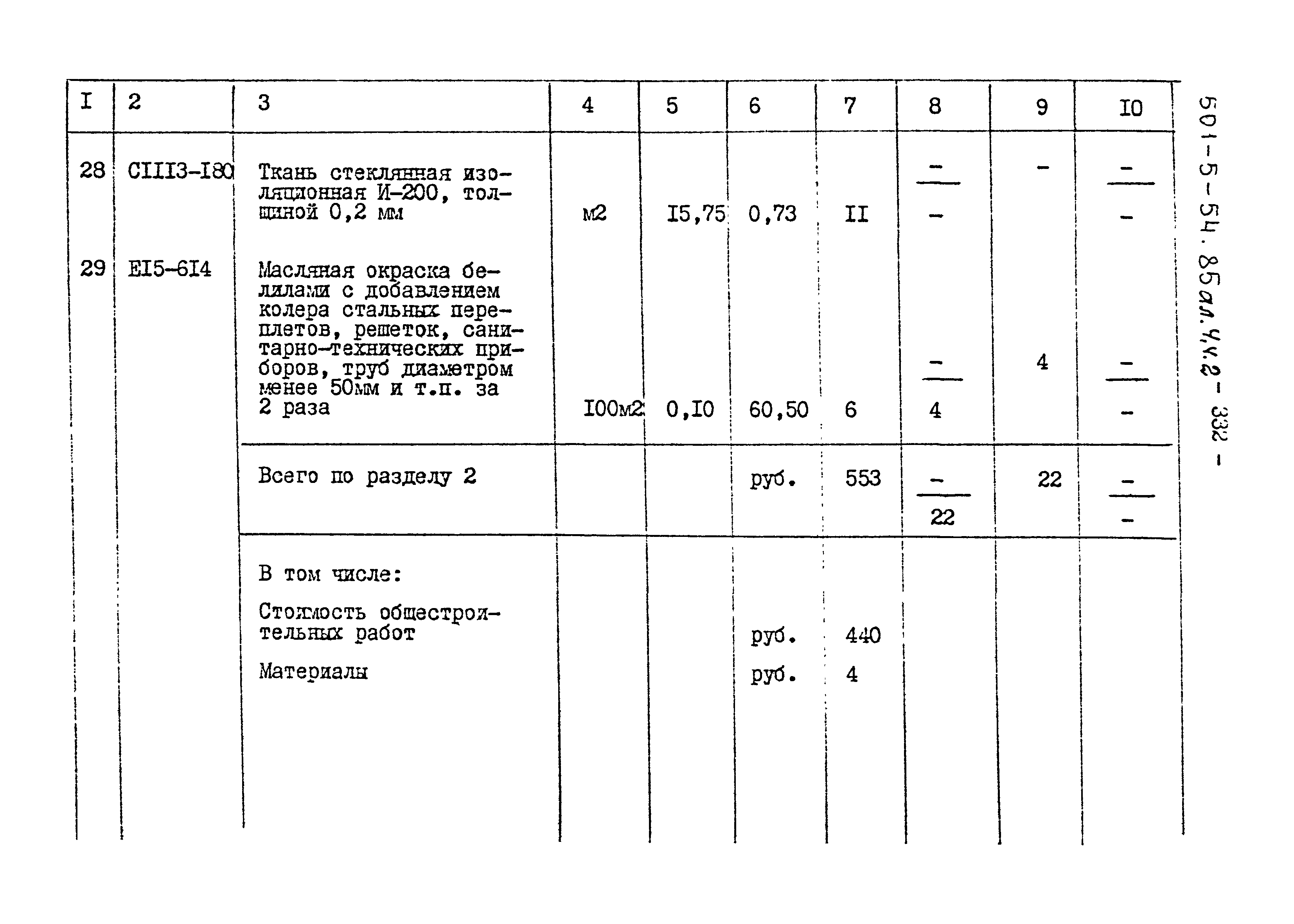 Типовой проект 501-5-54.85