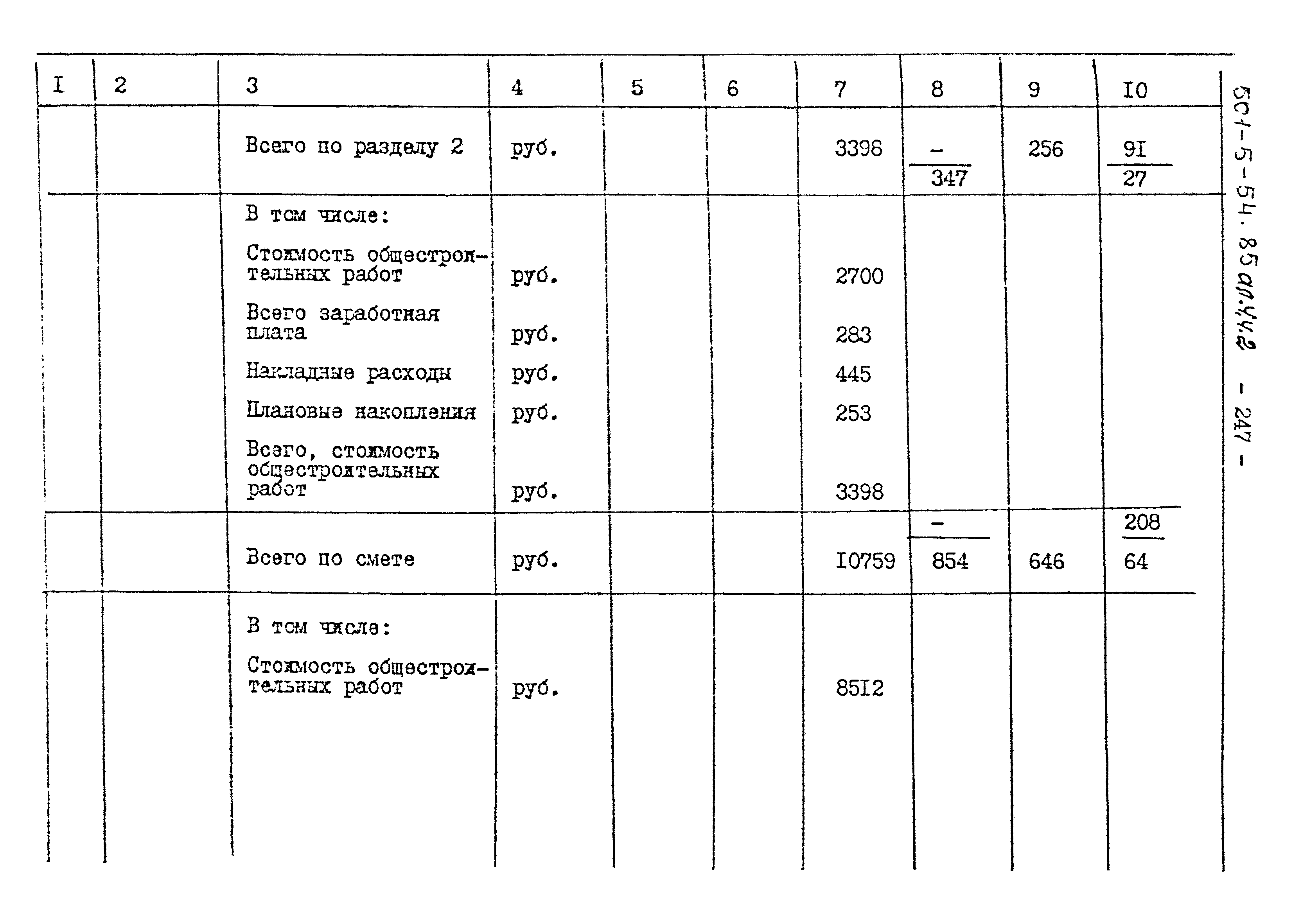 Типовой проект 501-5-54.85