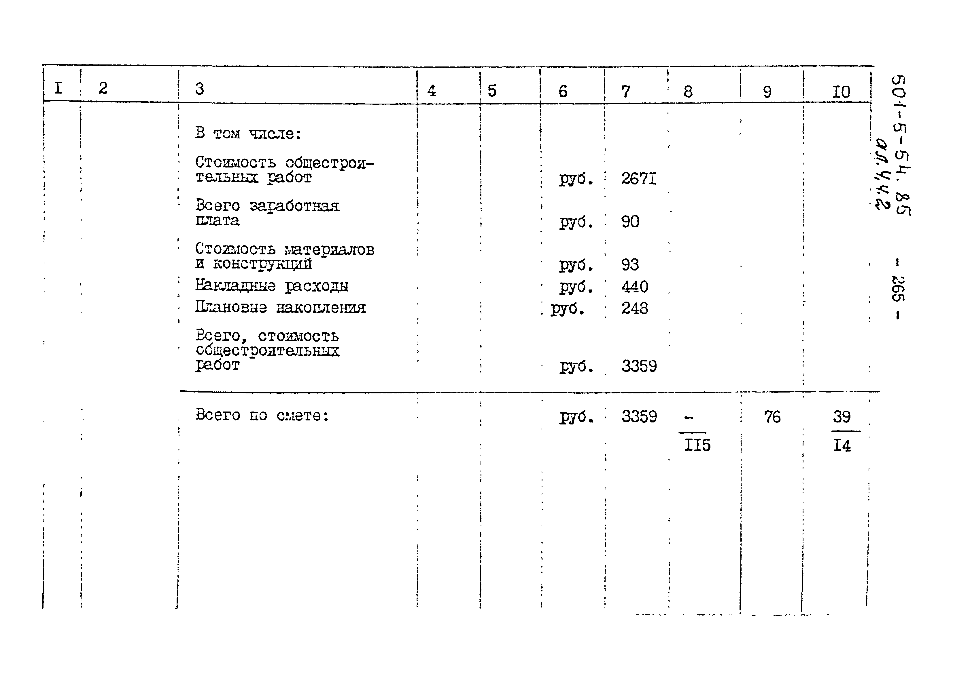 Типовой проект 501-5-54.85