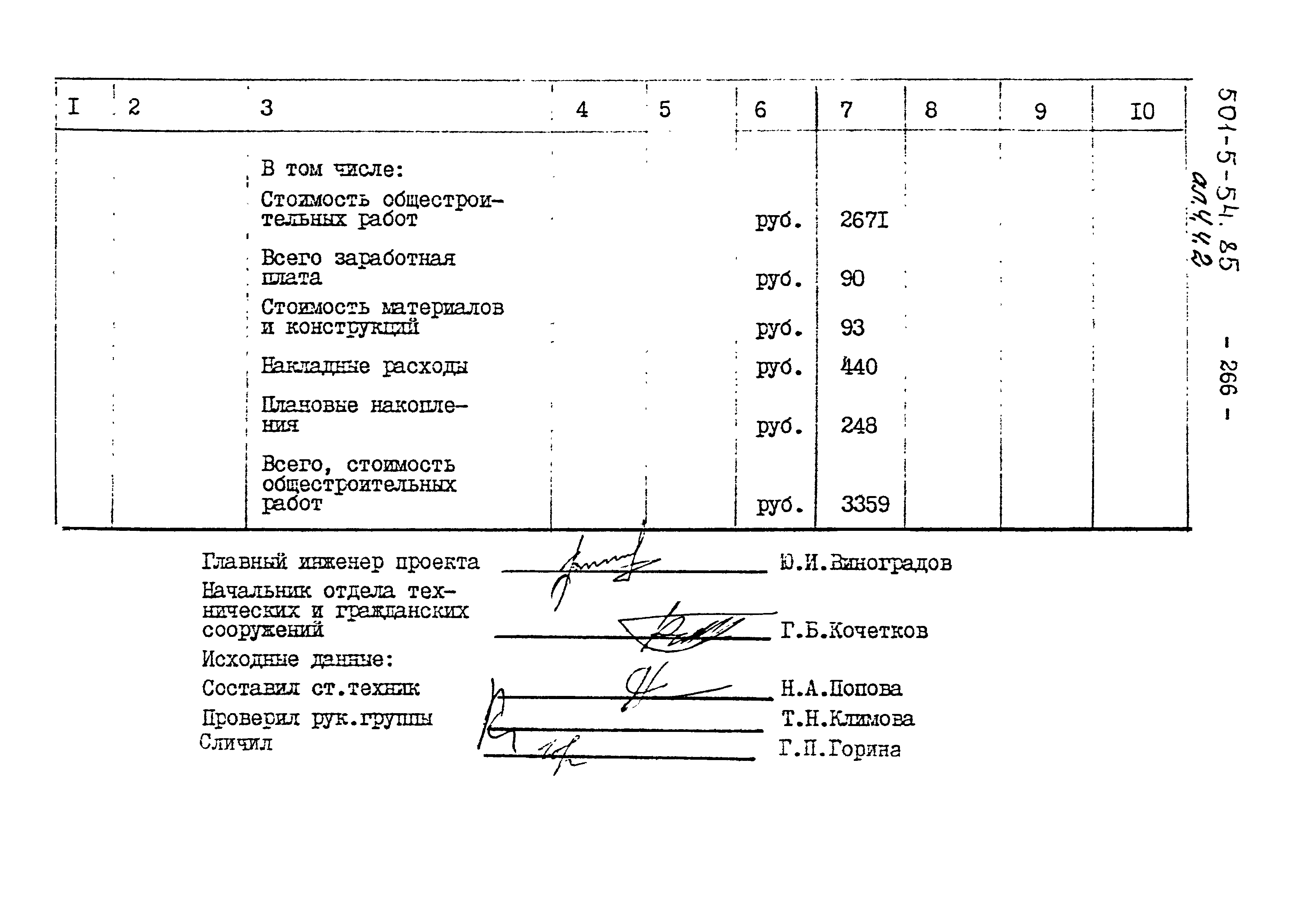 Типовой проект 501-5-54.85