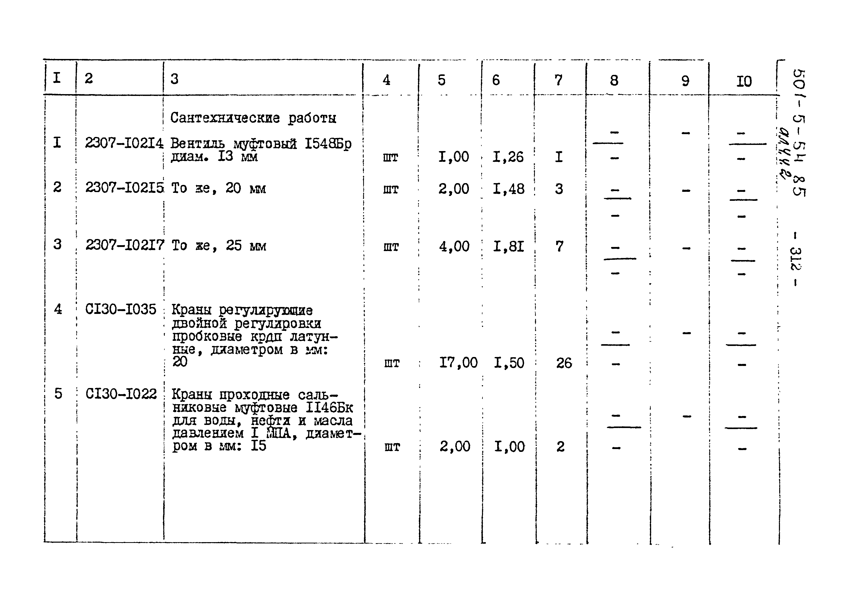 Типовой проект 501-5-54.85