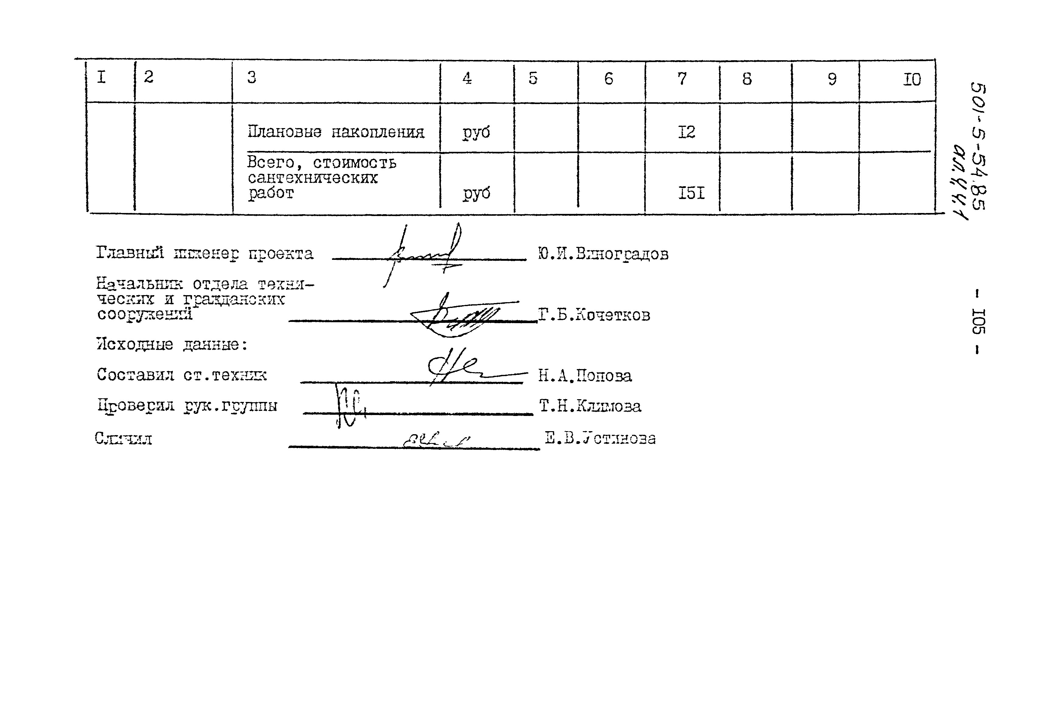 Типовой проект 501-5-54.85