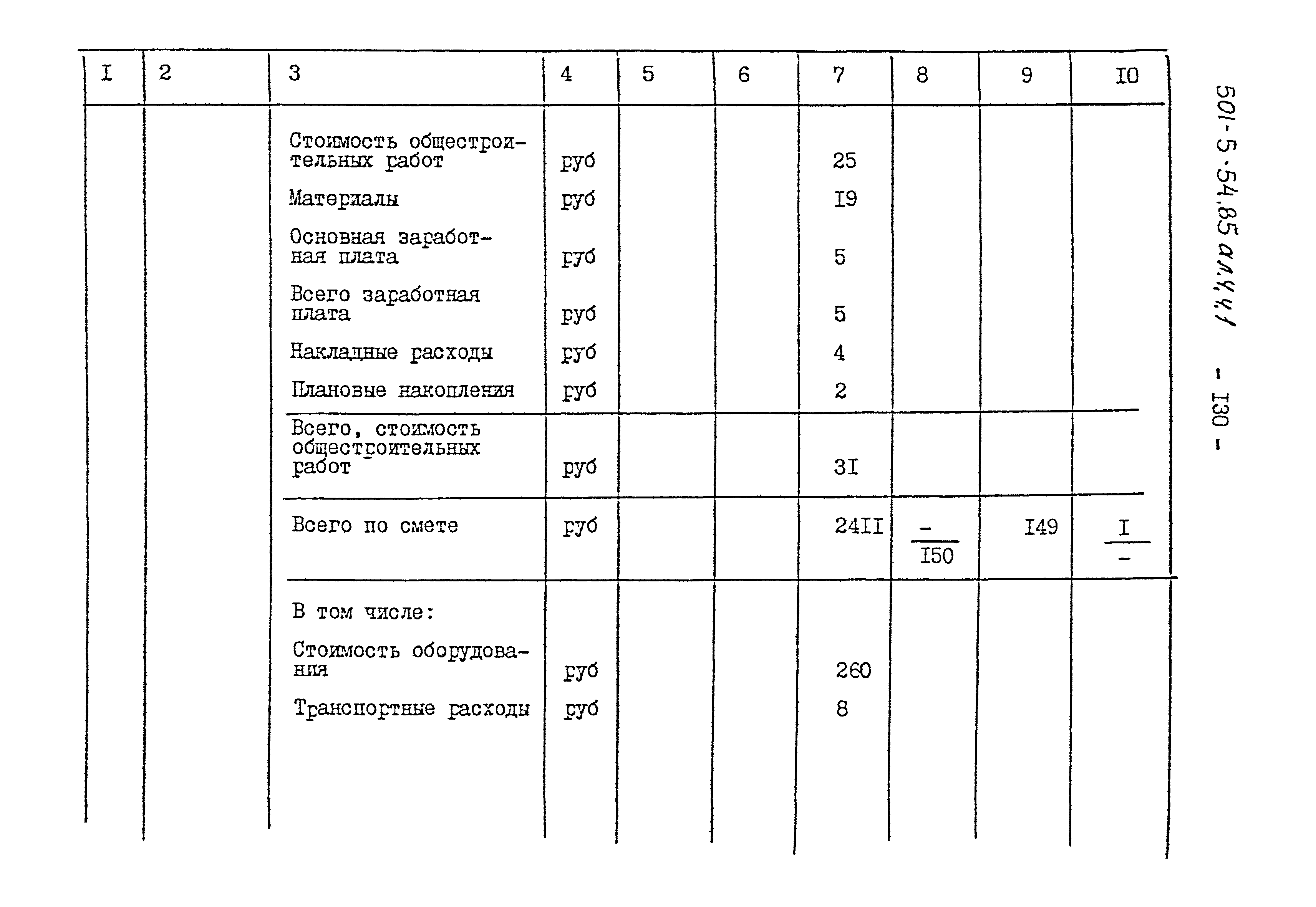 Типовой проект 501-5-54.85