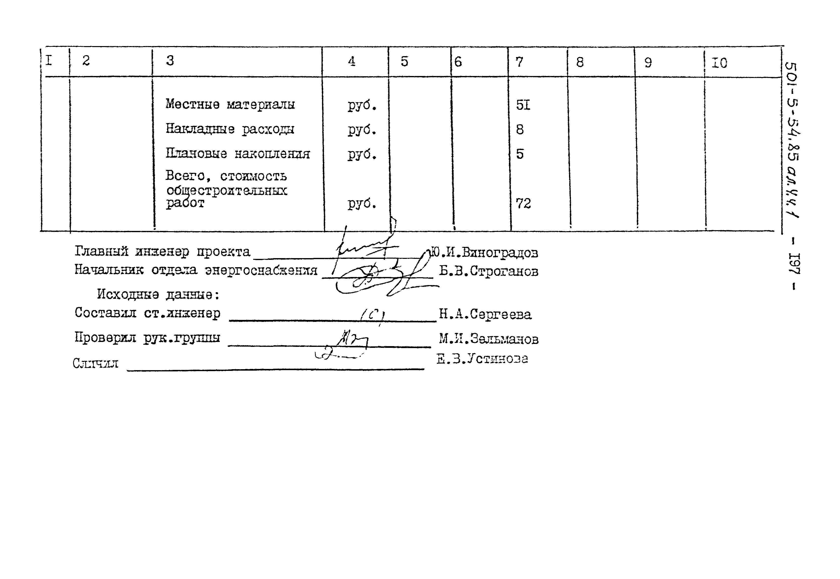 Типовой проект 501-5-54.85