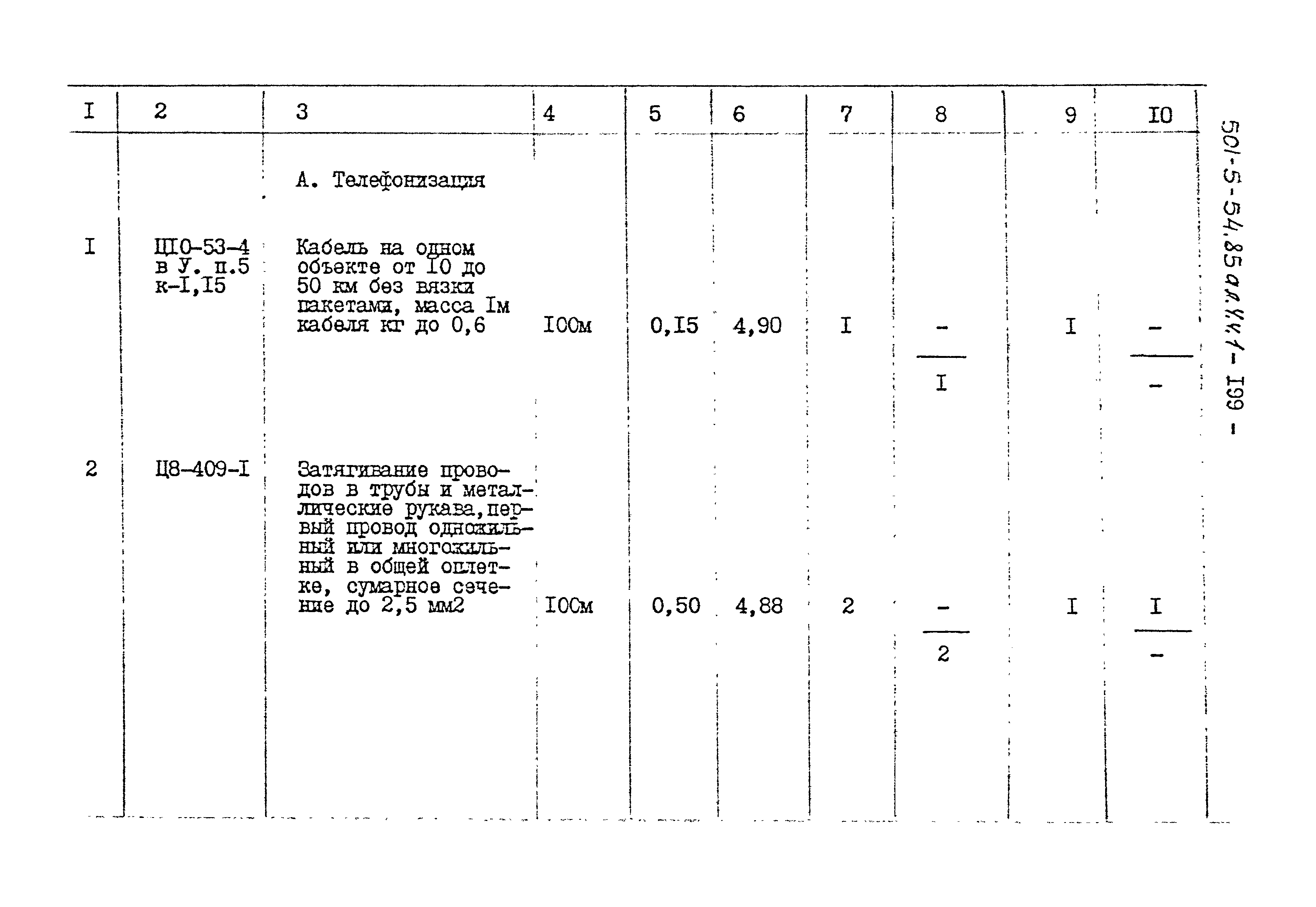 Типовой проект 501-5-54.85