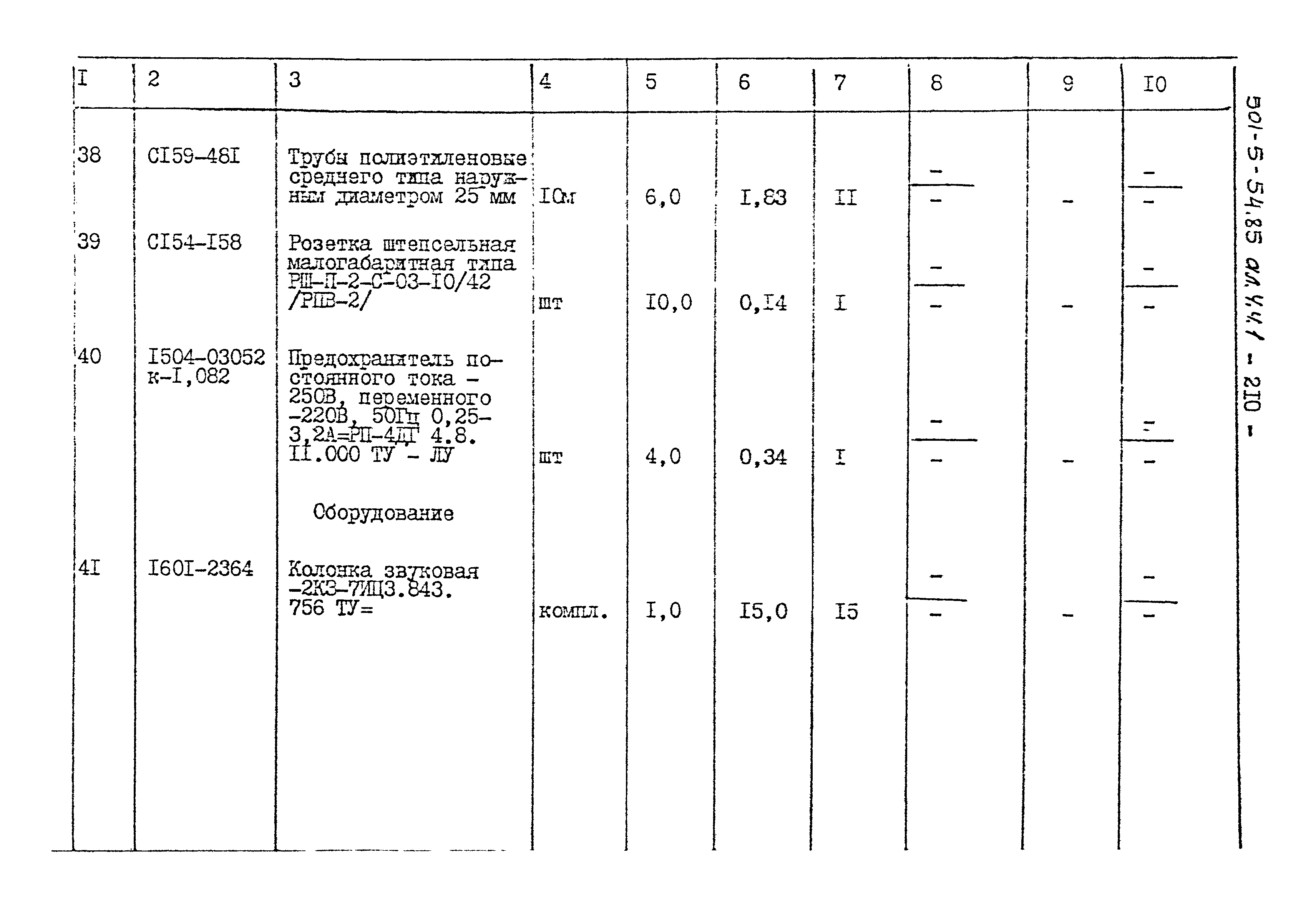 Типовой проект 501-5-54.85