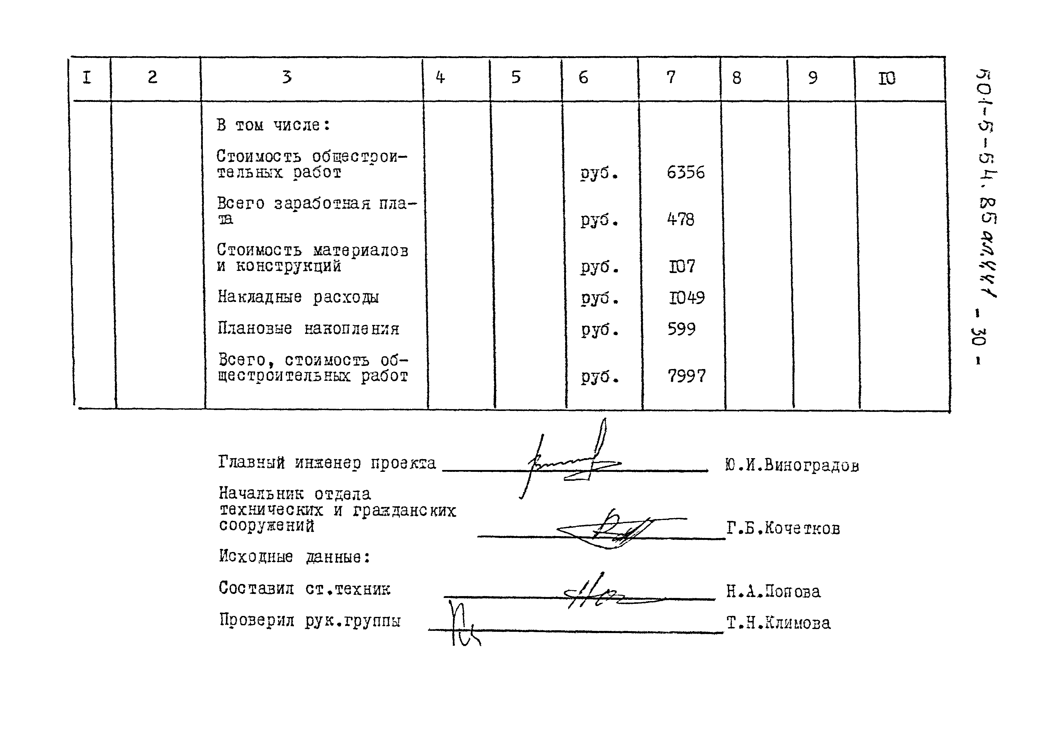 Типовой проект 501-5-54.85