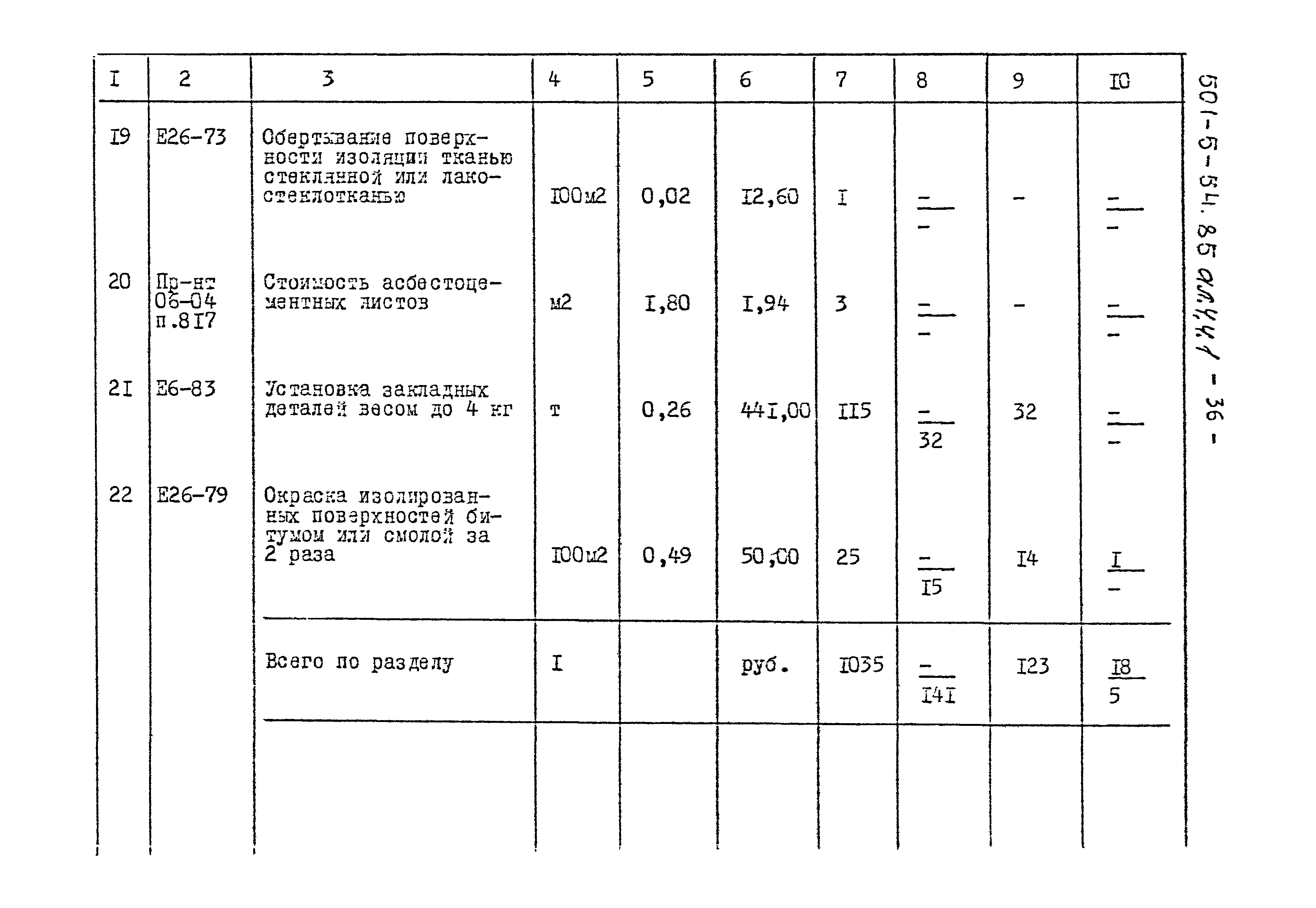 Типовой проект 501-5-54.85