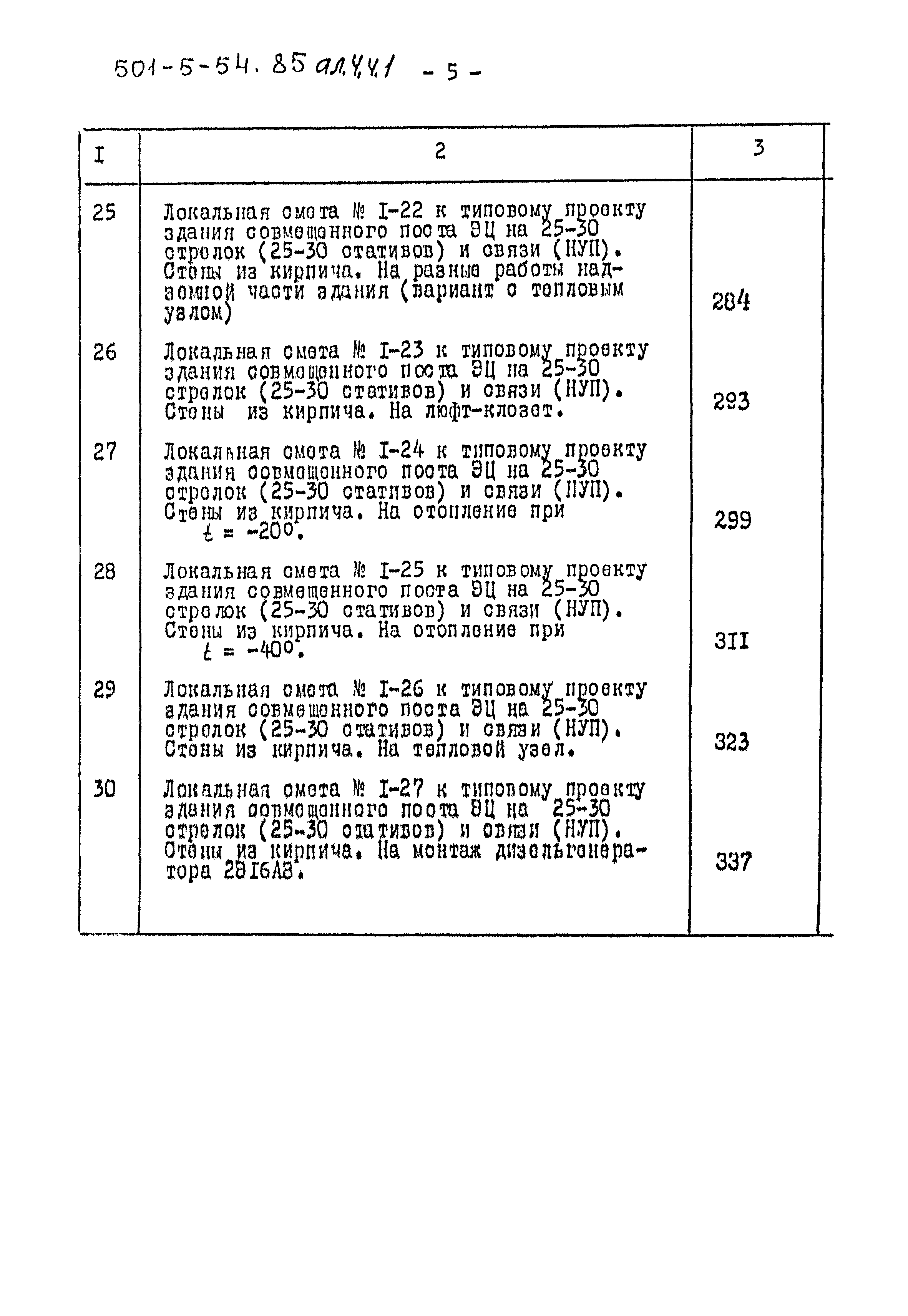 Типовой проект 501-5-54.85