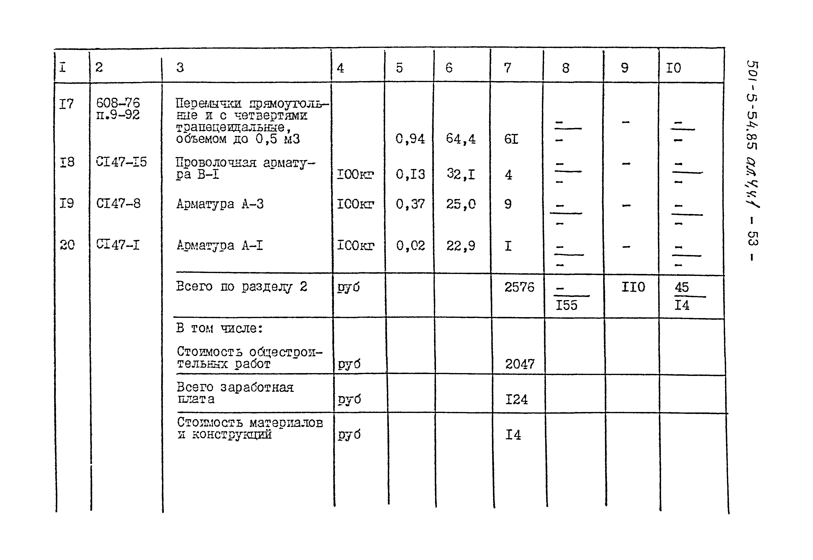 Типовой проект 501-5-54.85