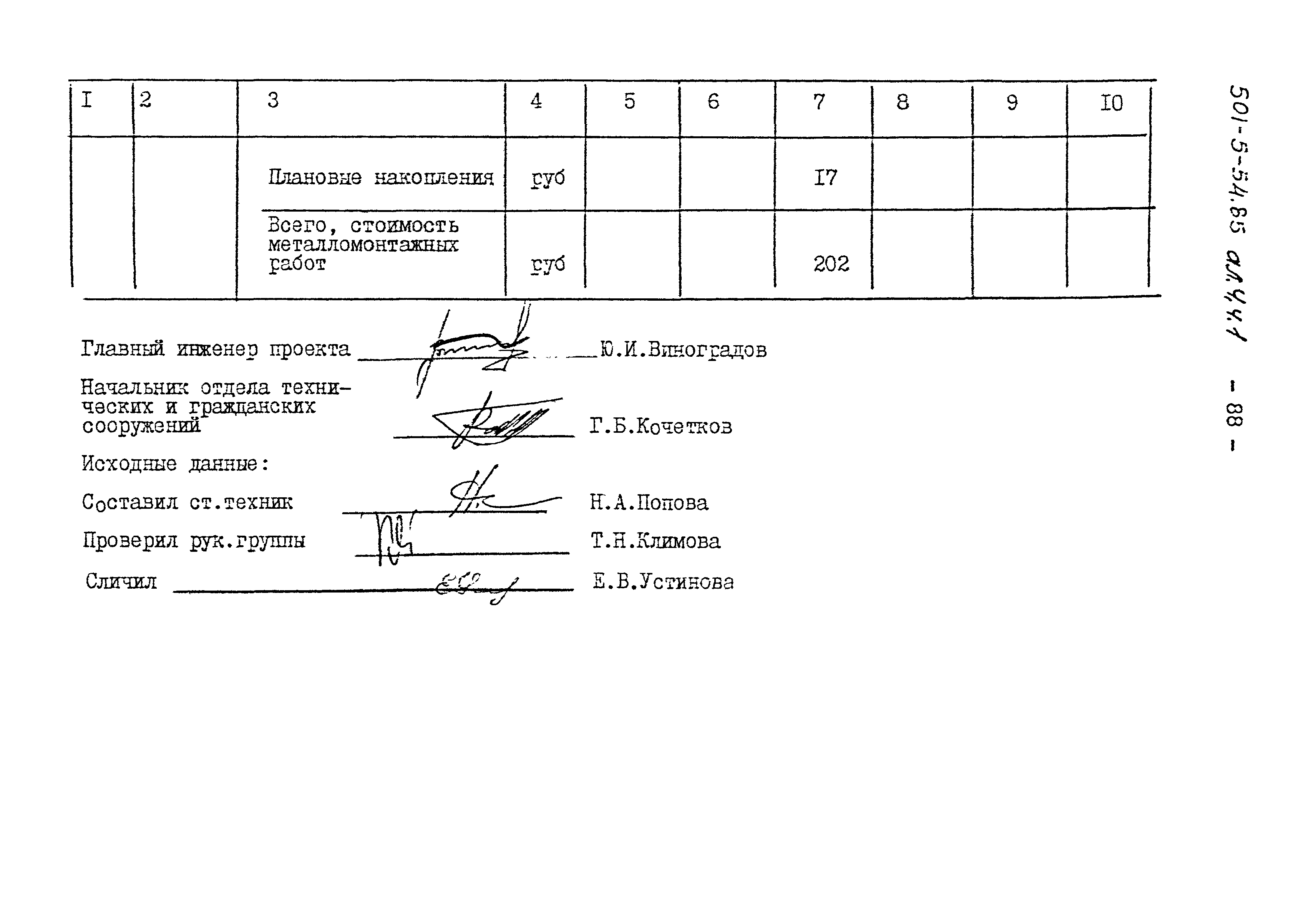 Типовой проект 501-5-54.85