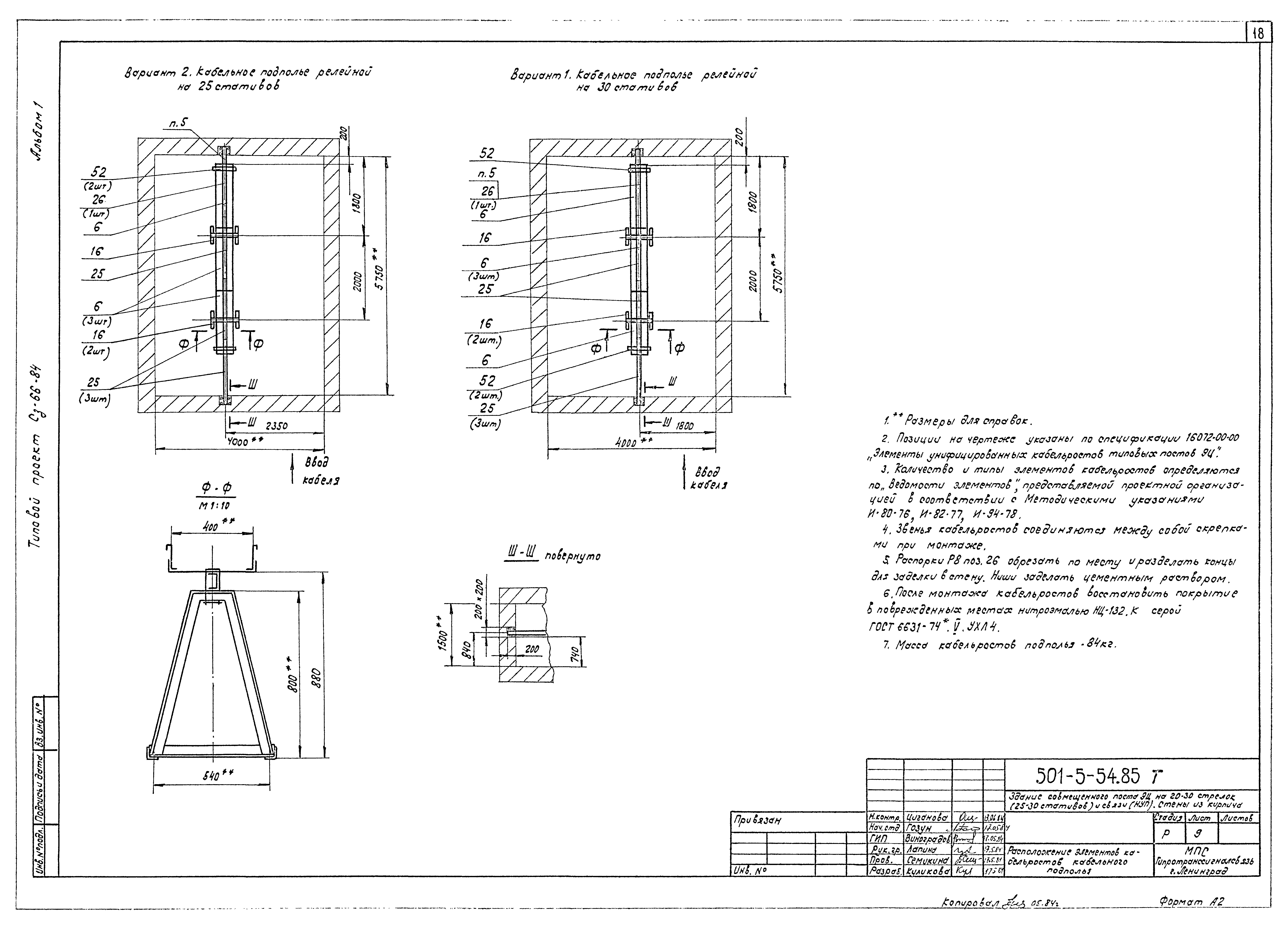 Типовой проект 501-5-54.85