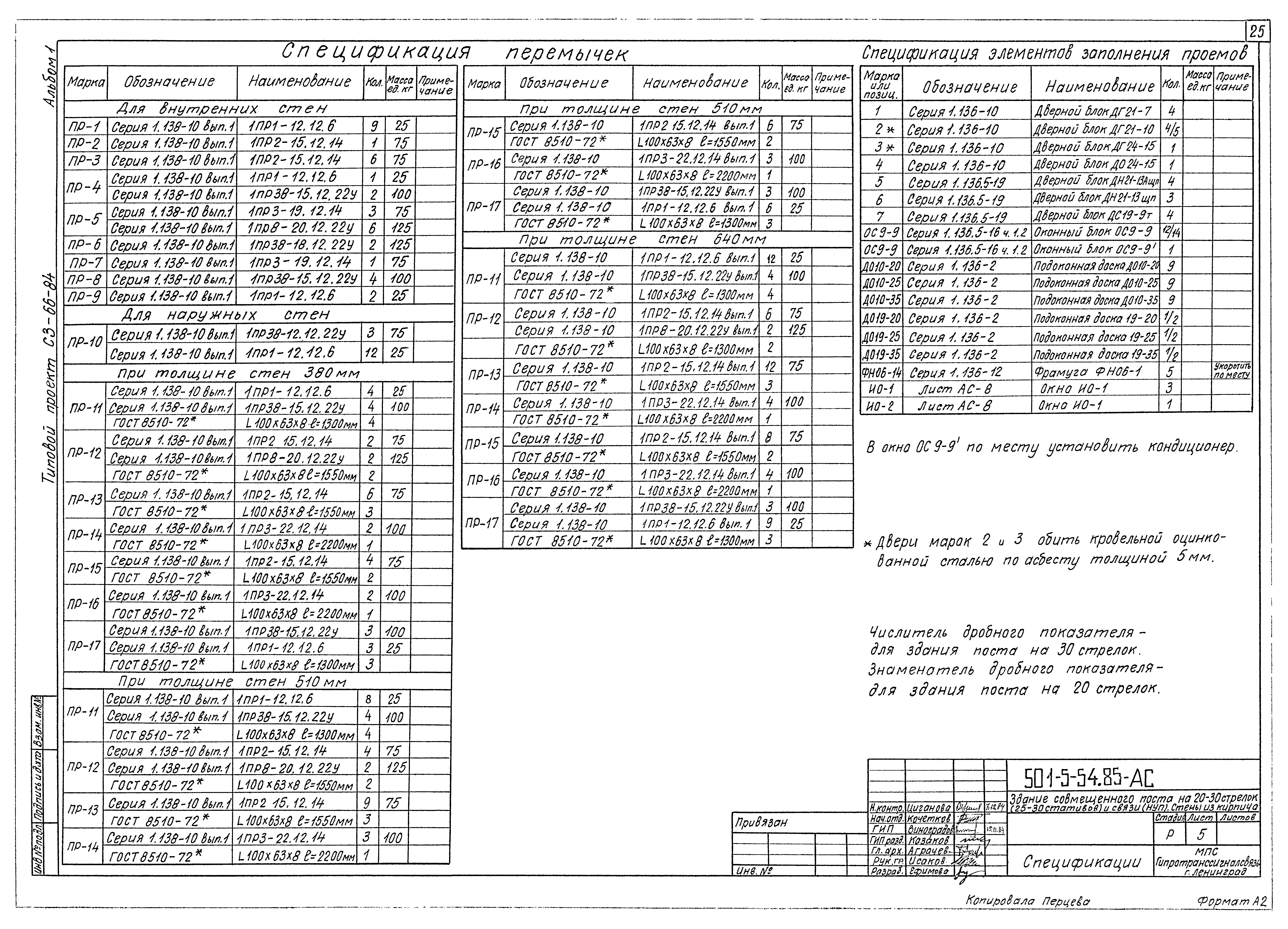 Типовой проект 501-5-54.85