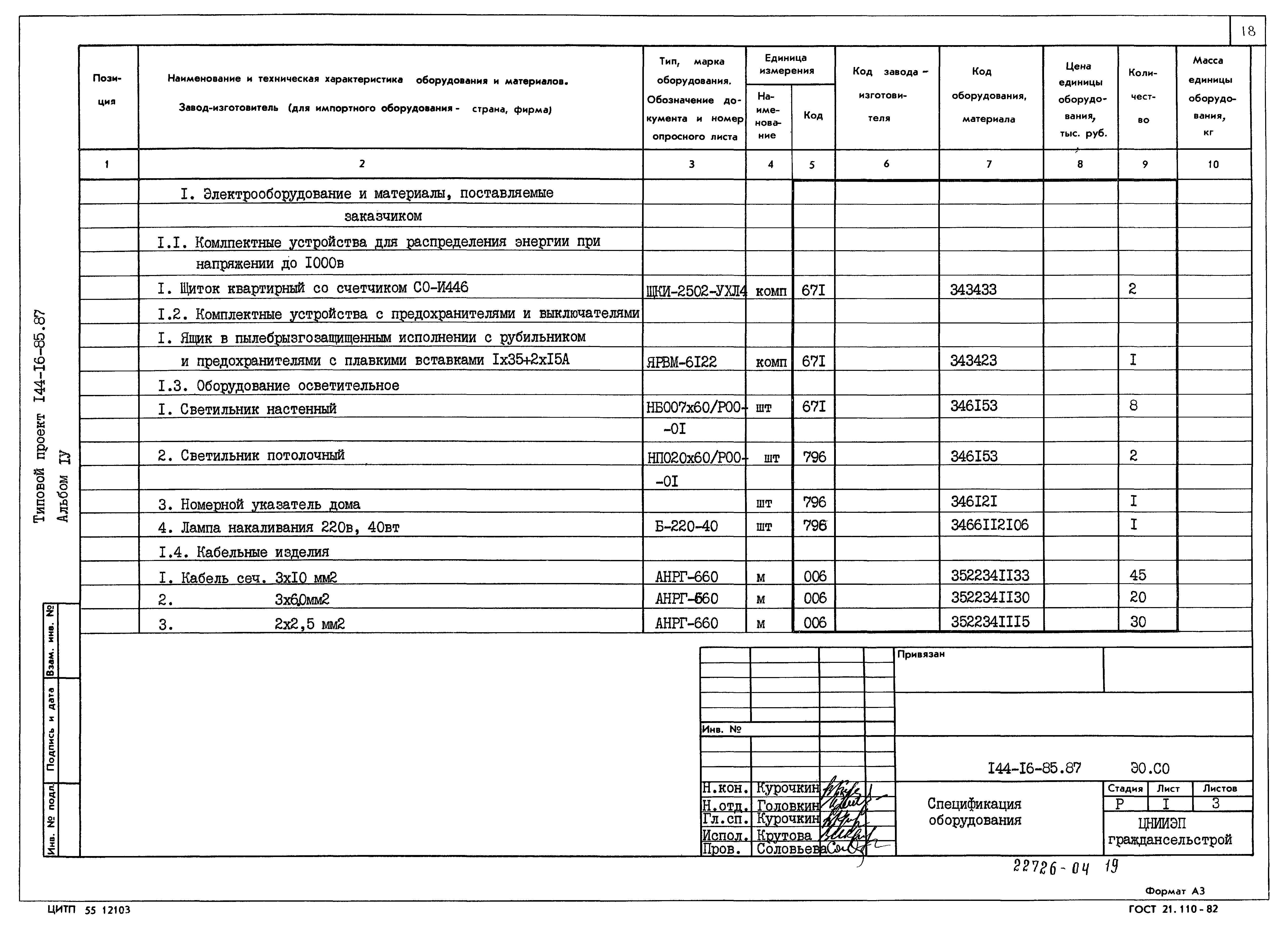 Типовой проект 144-16-85.87