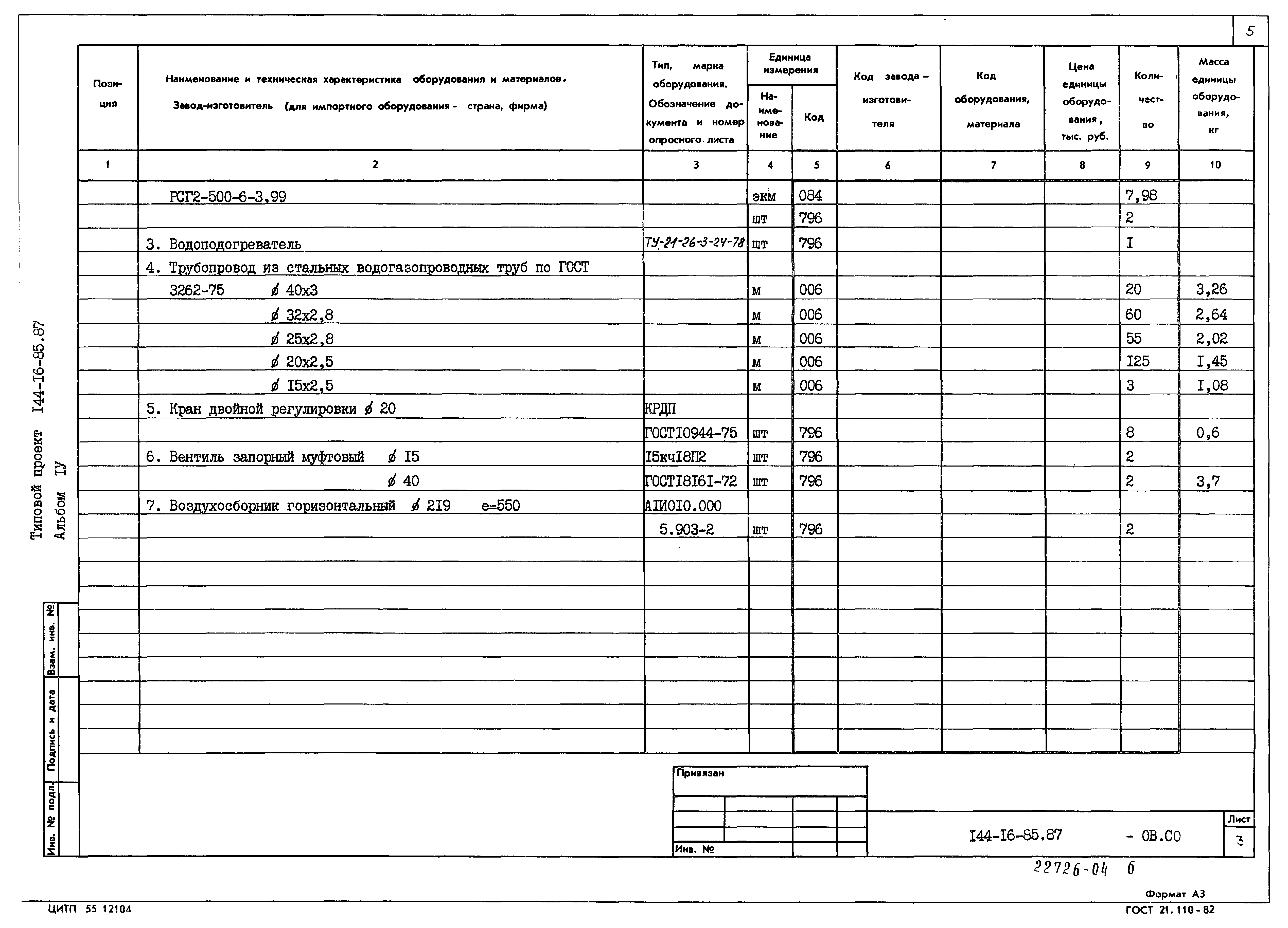Типовой проект 144-16-85.87