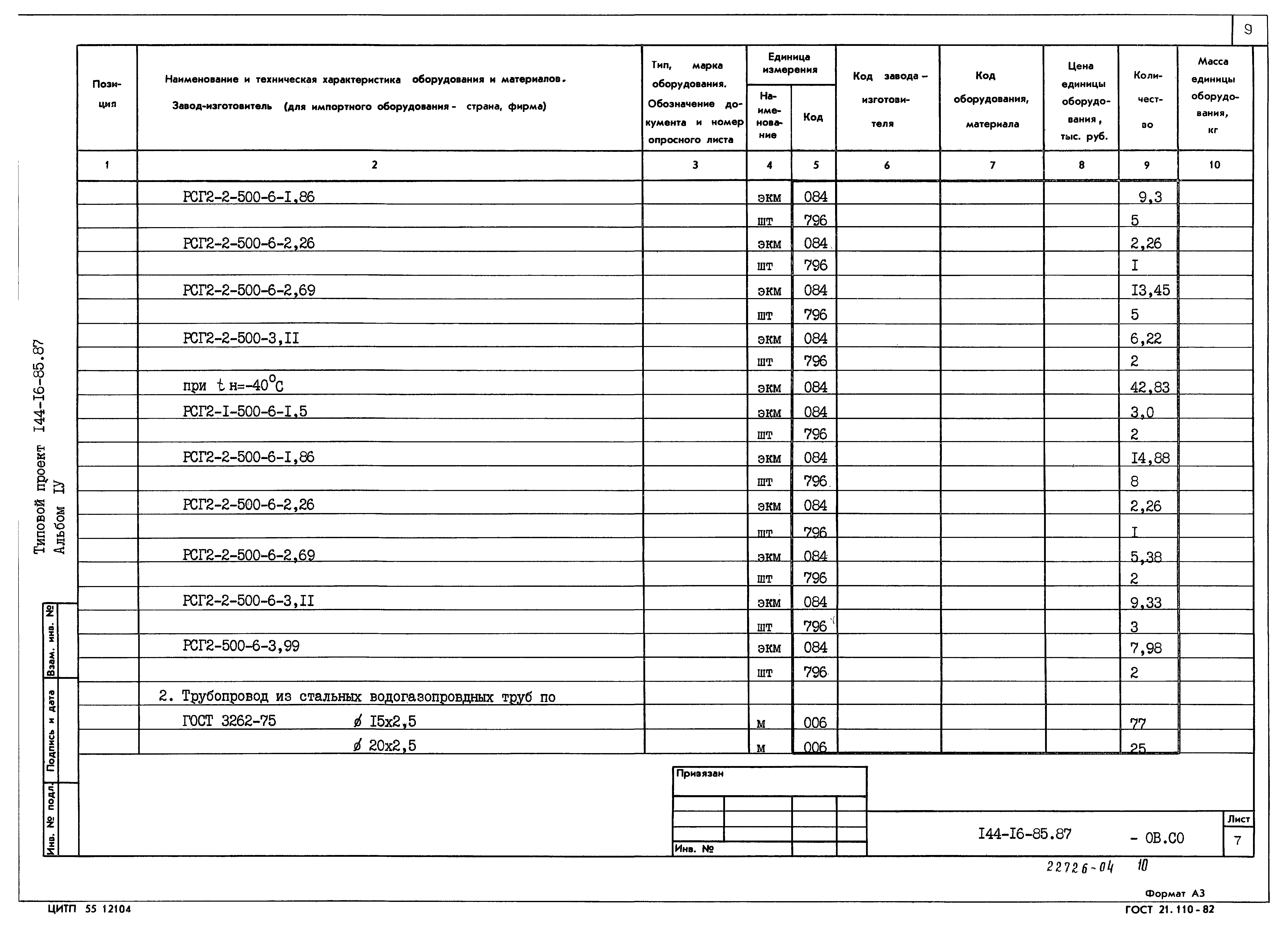 Типовой проект 144-16-85.87