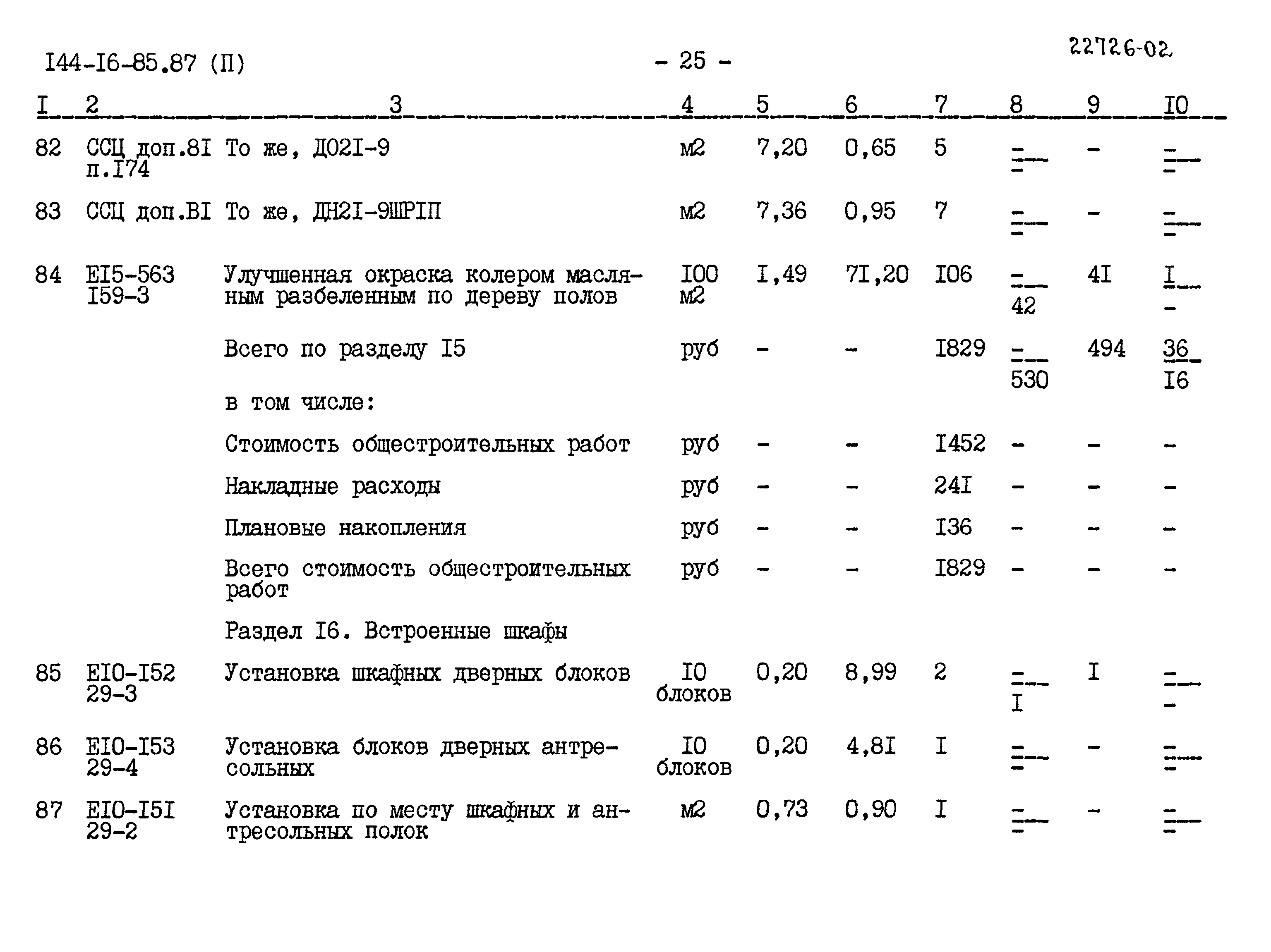 Типовой проект 144-16-85.87