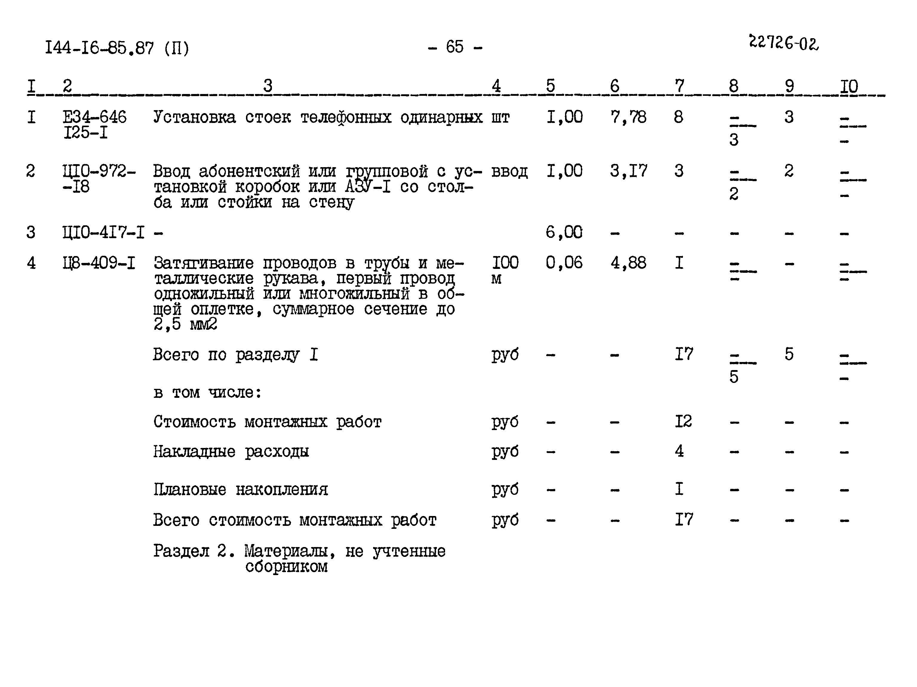 Типовой проект 144-16-85.87