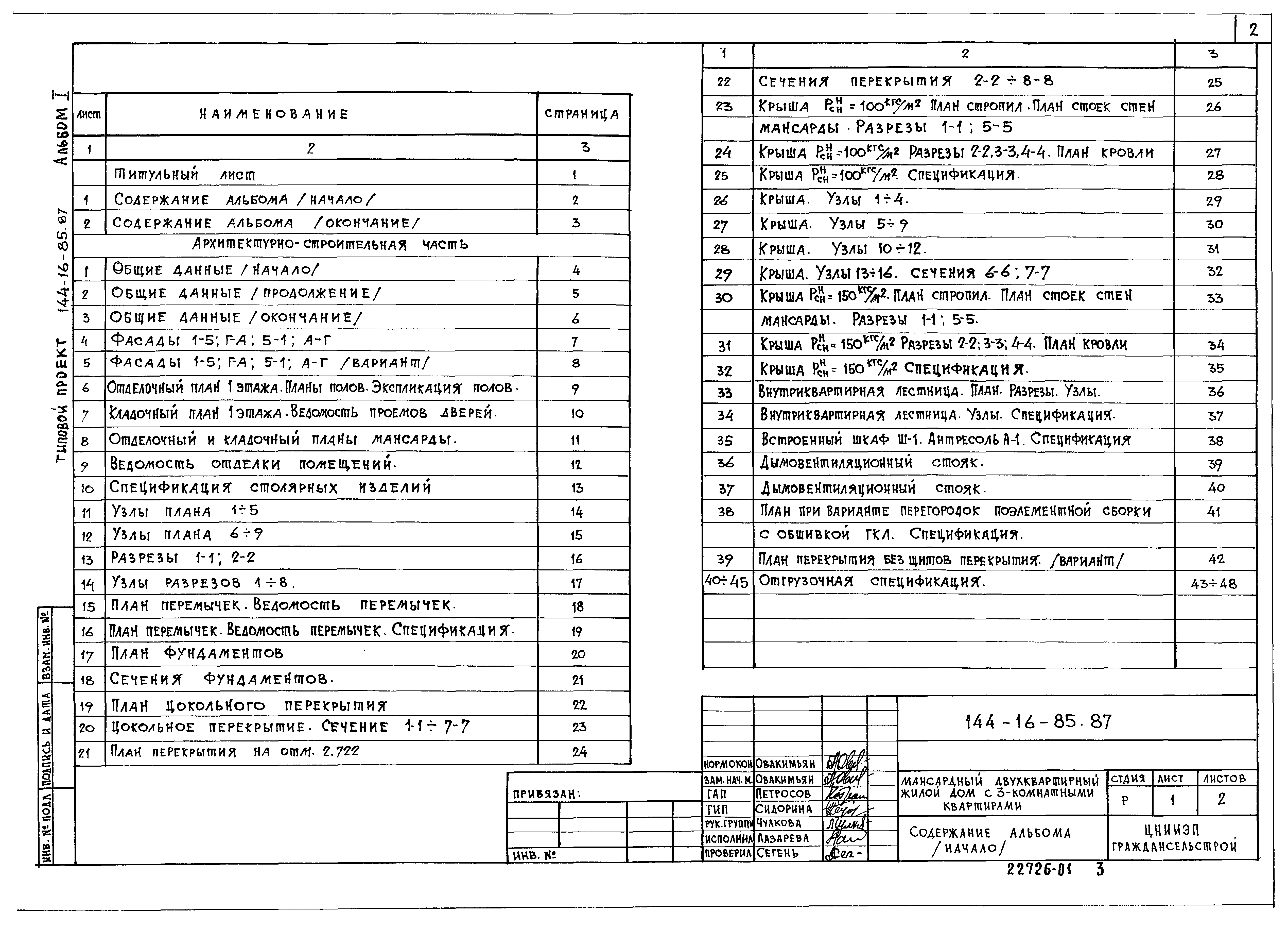 Типовой проект 144-16-85.87