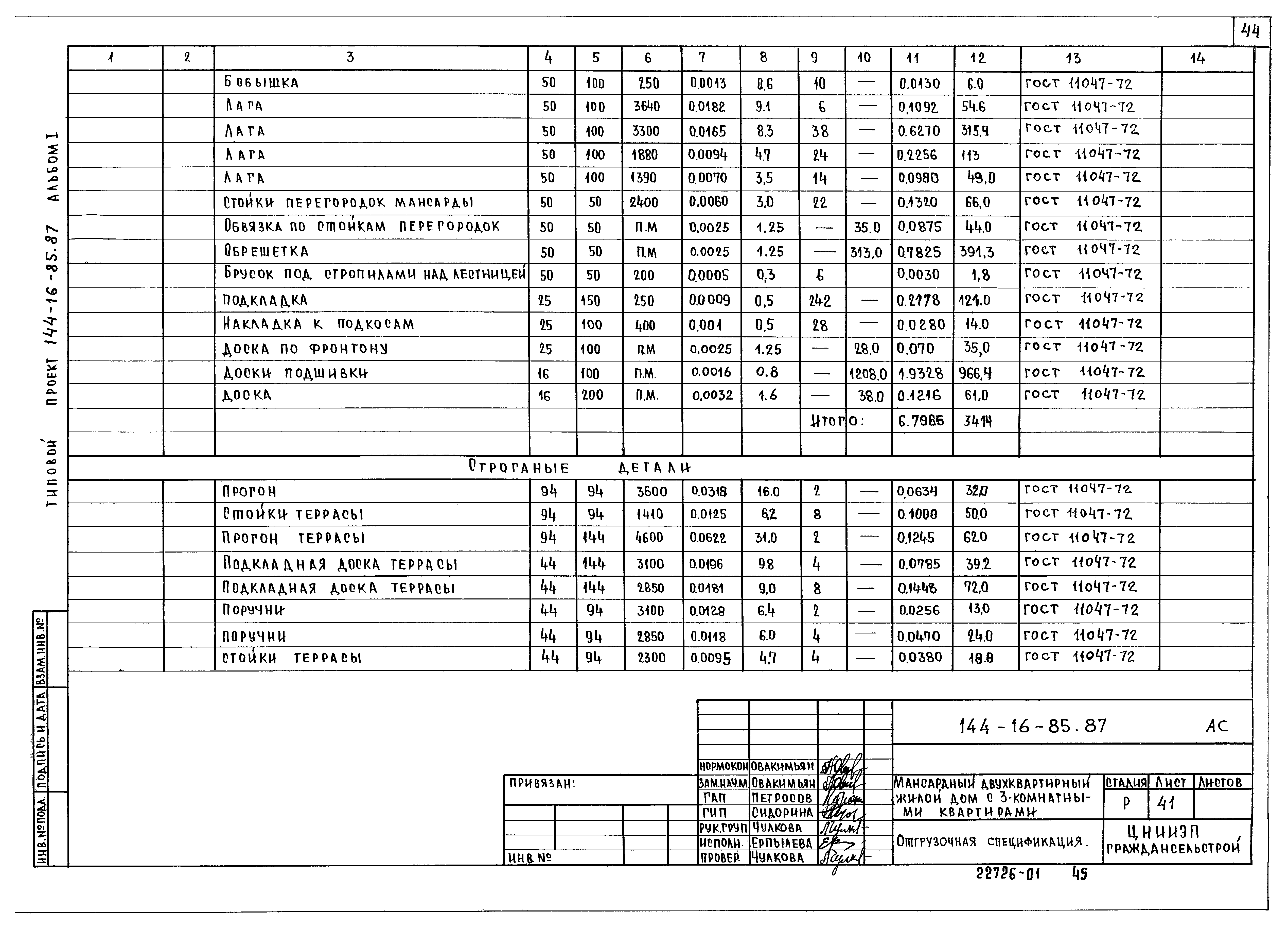 Типовой проект 144-16-85.87