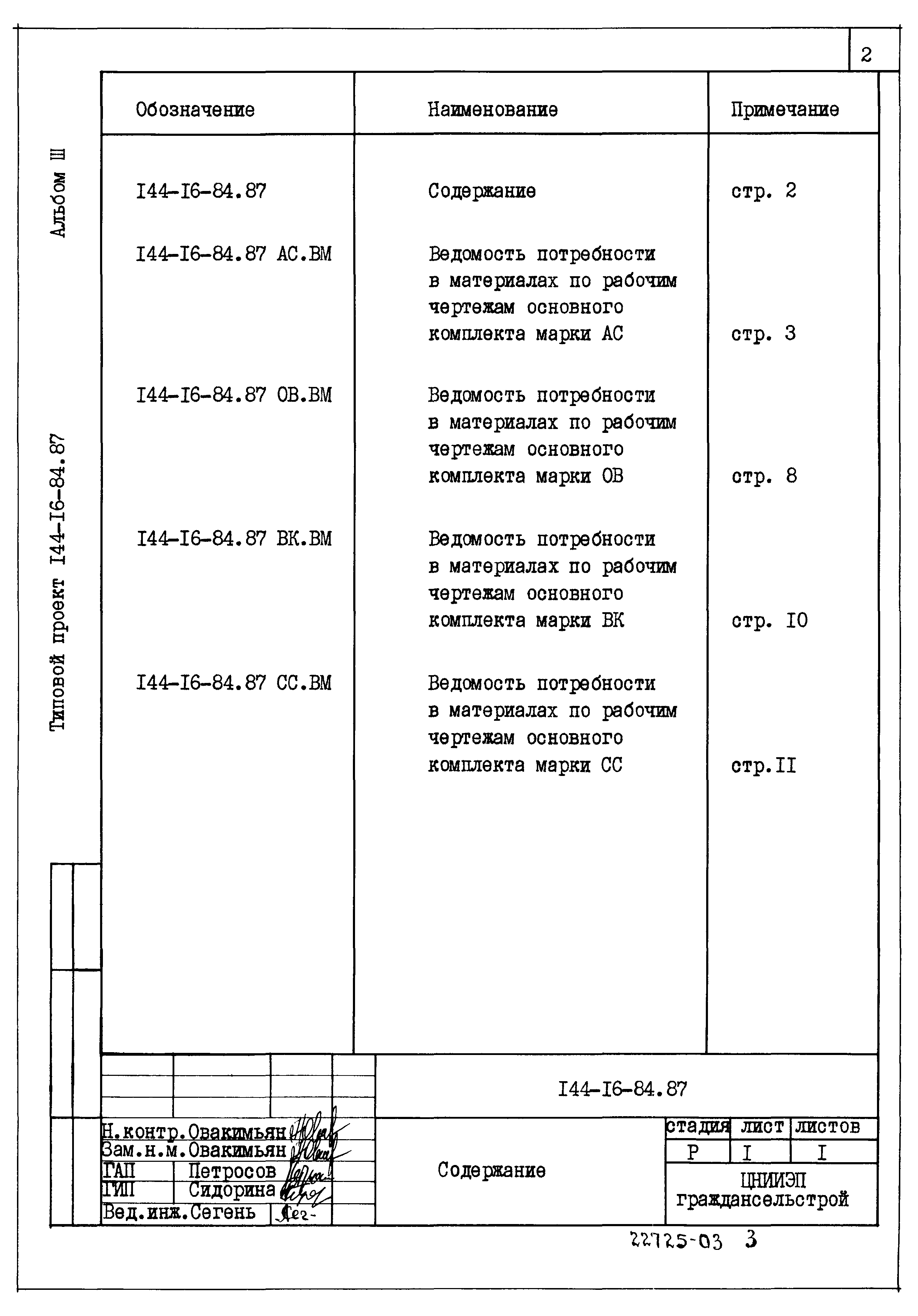 Типовой проект 144-16-84.87