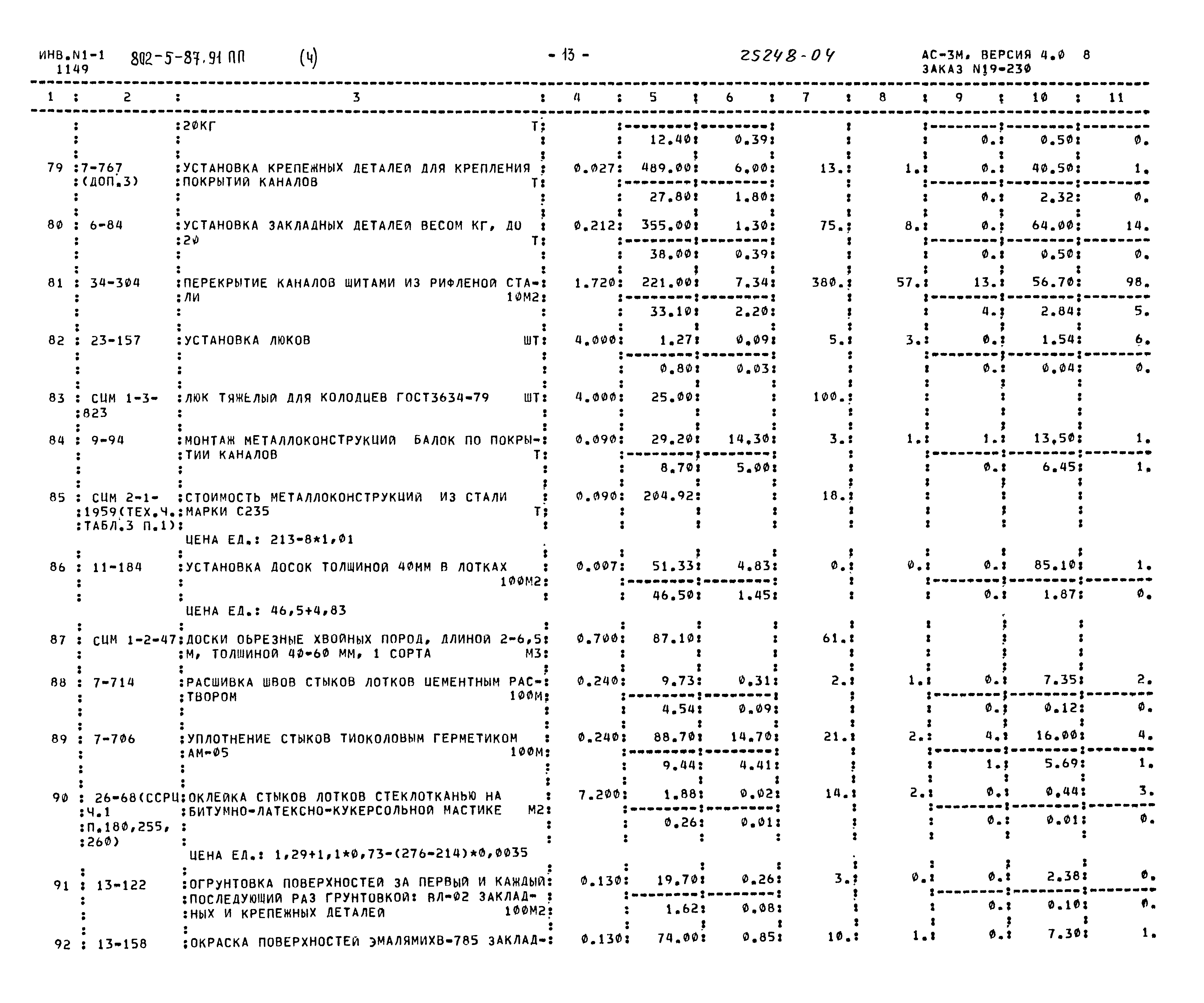 Типовой проект 802-5-87.91 ПП