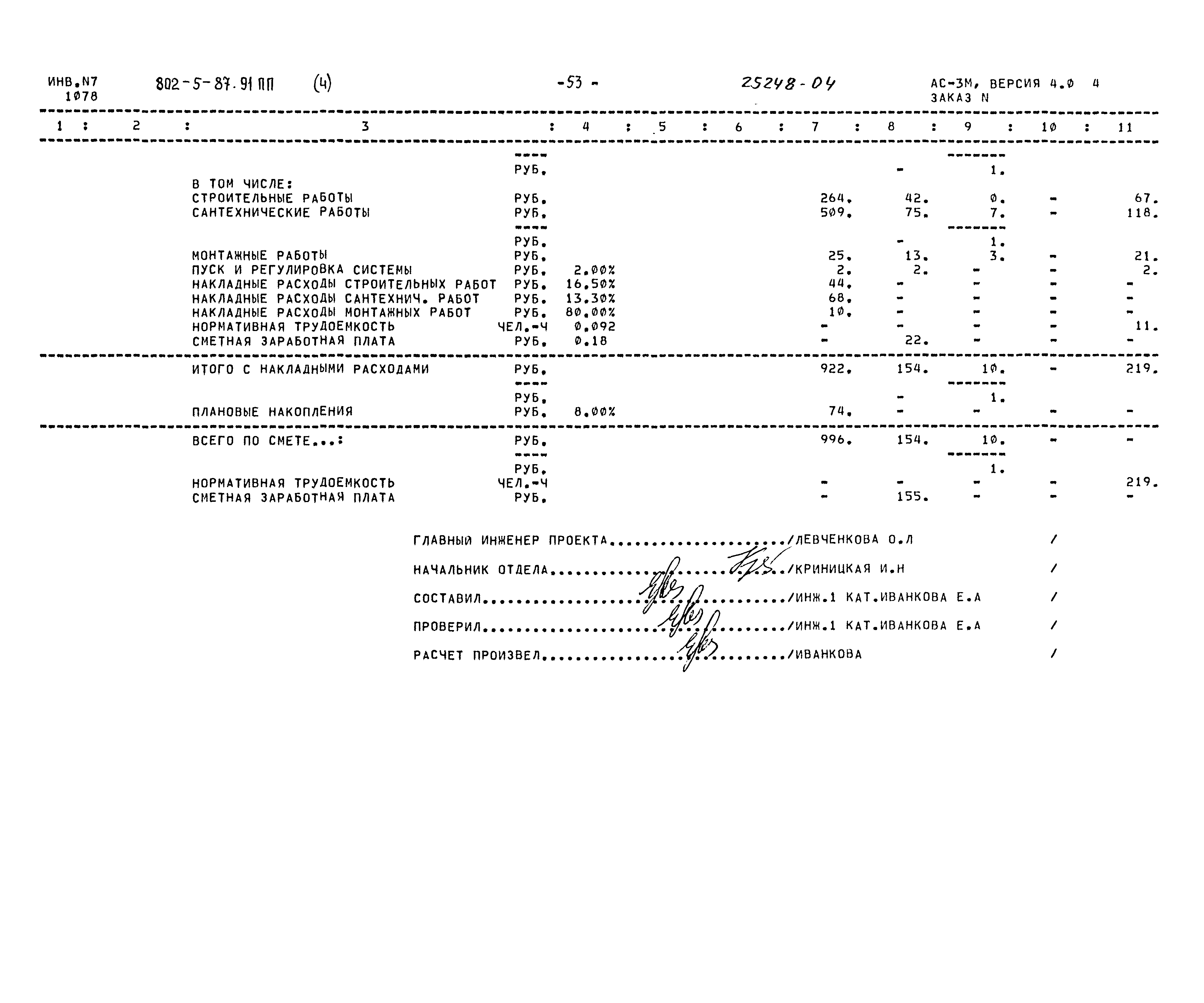 Типовой проект 802-5-87.91 ПП