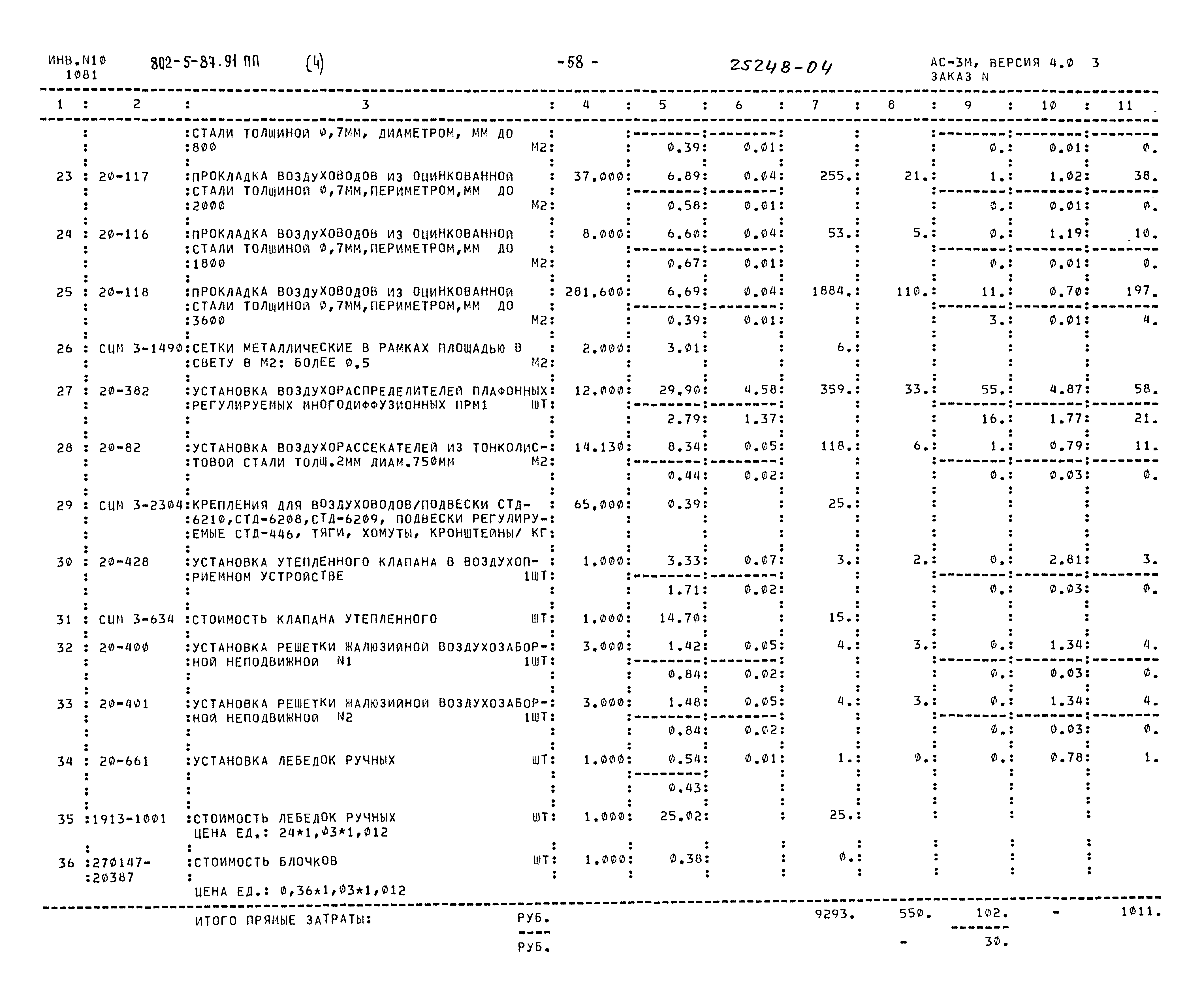 Типовой проект 802-5-87.91 ПП